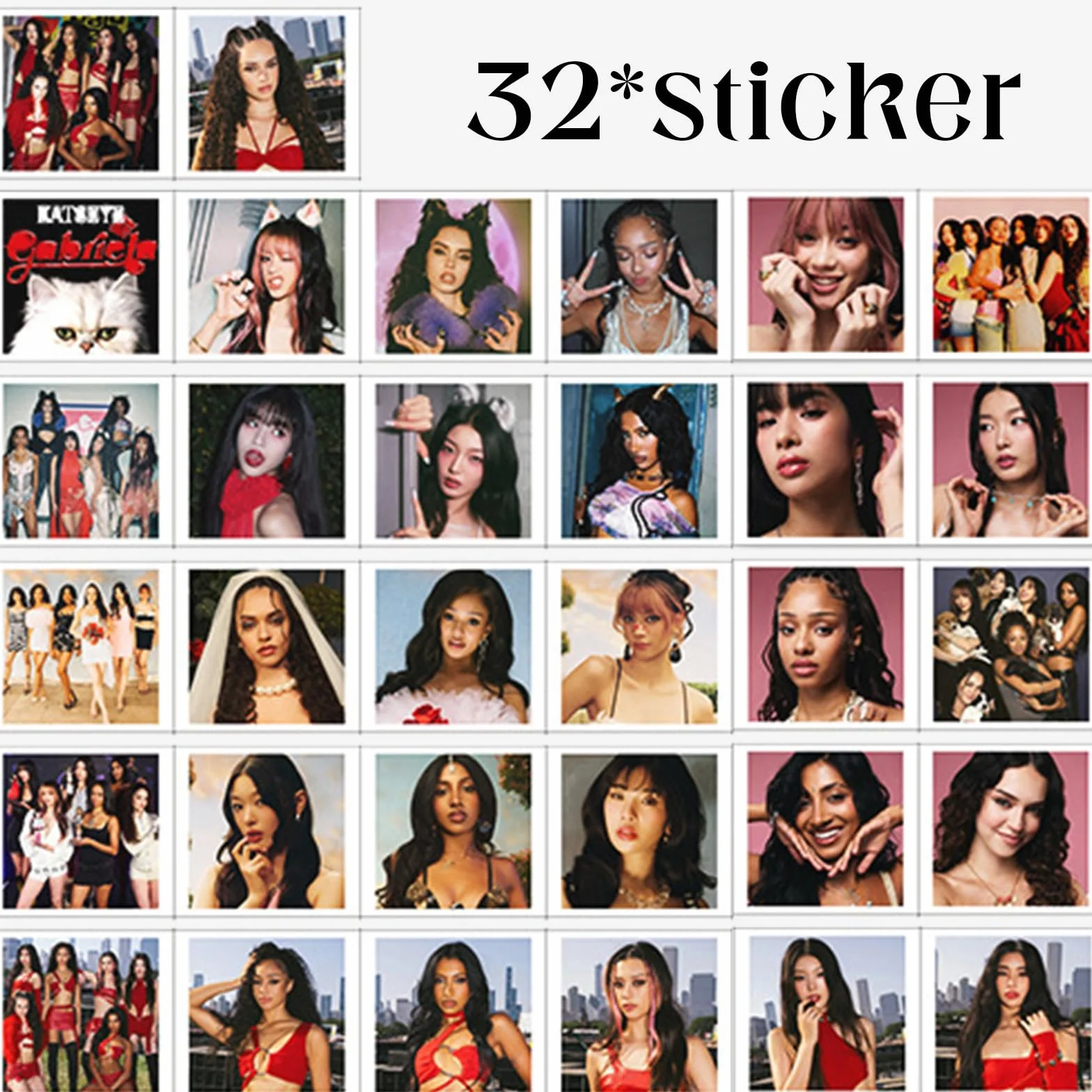 Katsseye Photocard Lomo Carte 60 Pezzi Card 32 Pezzi Adesivi Kpoop Fotocard Sticker
