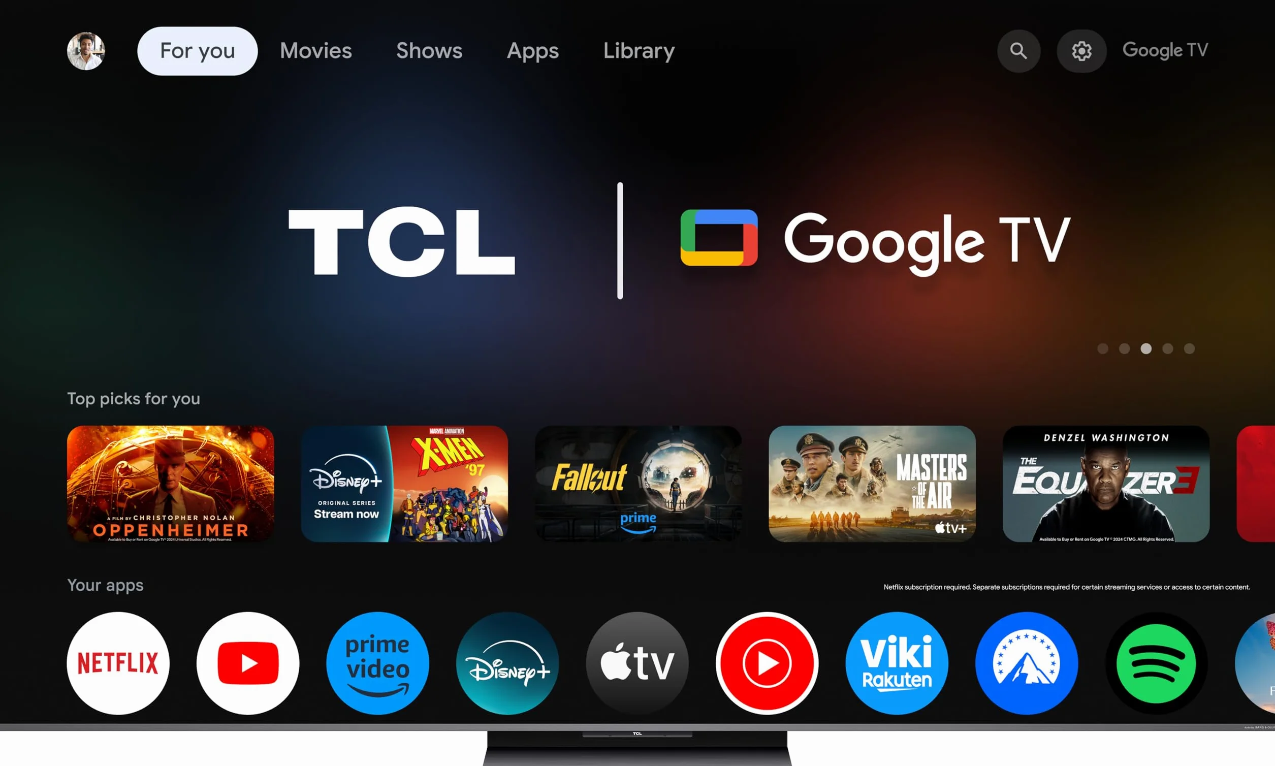 TCL 85C8L 85" SQD-Mini LED TV, 4K HDR 6000 nits, 3200 Dimming Zones, Google TV, Dolby Vision & Atmos, 144Hz