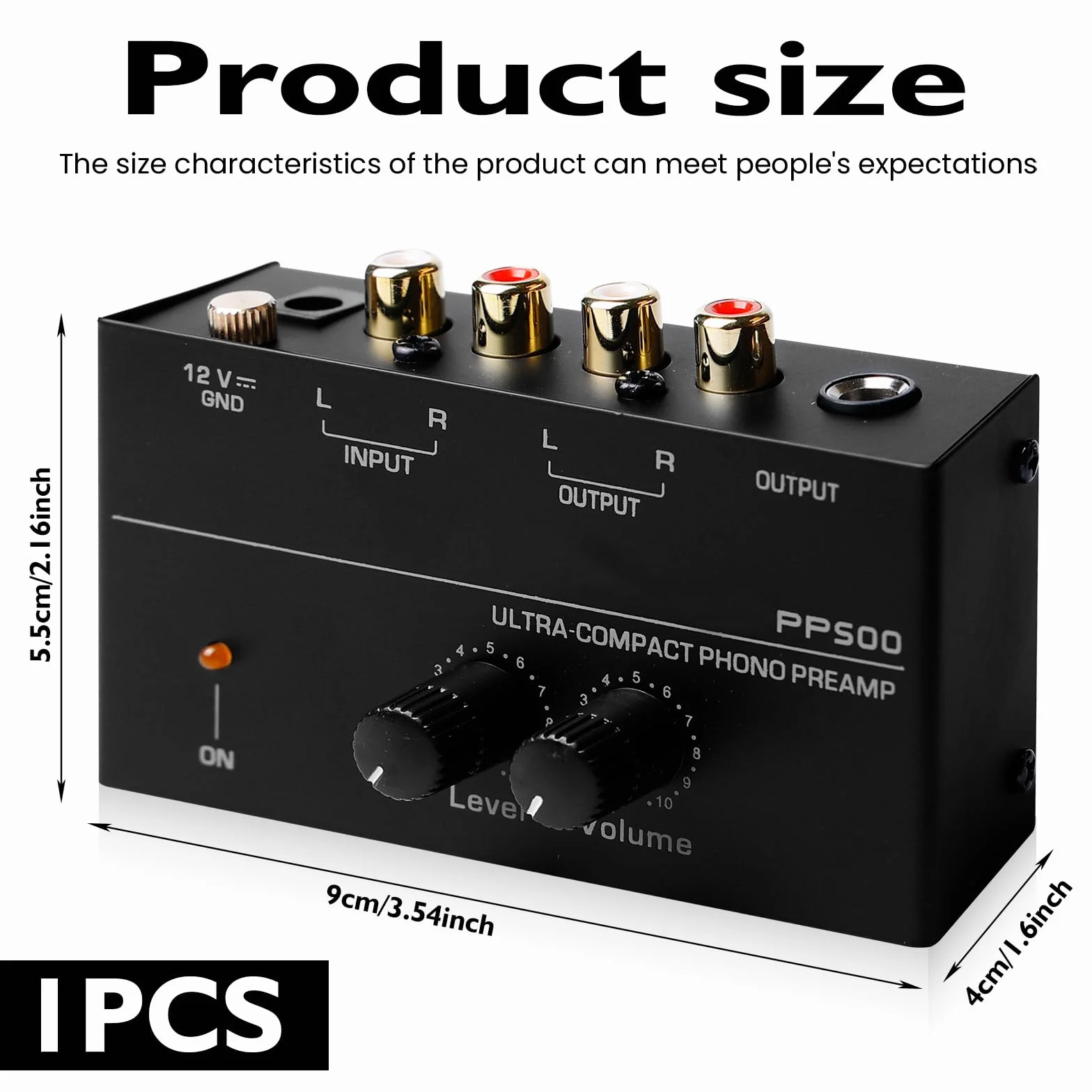 Giradischi Phono Preamplificatore PP500 Preamplificatore Audio Stereo con Ingresso e Uscita RCA