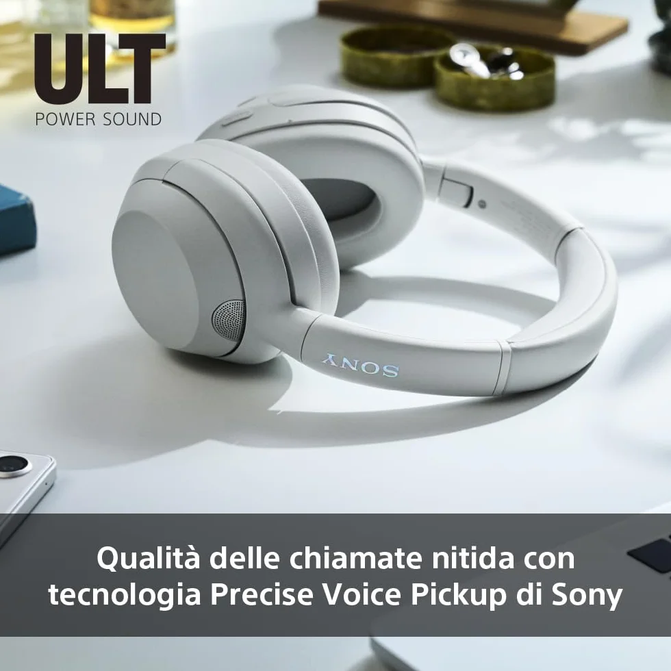 Sony ULT WEAR Cuffie Wireless Noise Cancelling, Bassi Profondi, Processore WH-1000XM5, Batteria 30 Ore, Nero