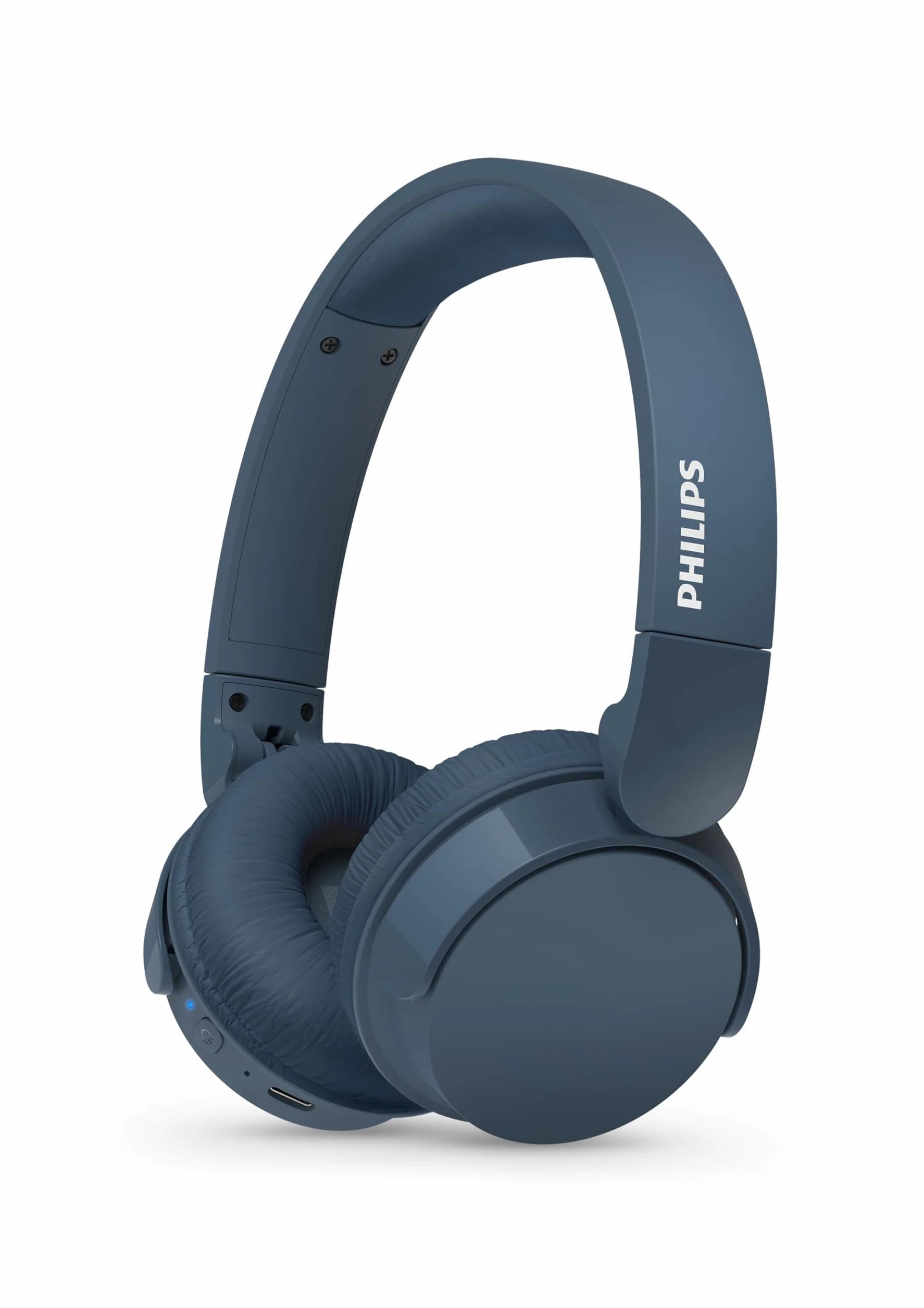 Philips TAH4209BL Cuffie On-Ear Wireless Bluetooth Leggere Isolamento Acustico Passivo 55 Ore Riproduzione Suono Naturale Chiamate Chiare Bassi Dinamici 2 Ore Carica USB-C Blu