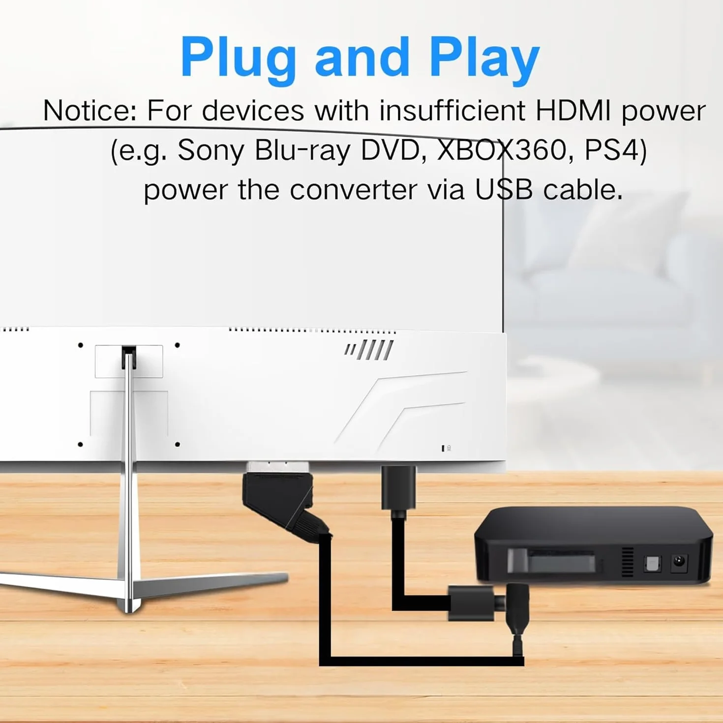 Convertitore HDMI a Scart Audio Video HD 1080p NTSC/PAL Uscita Composita