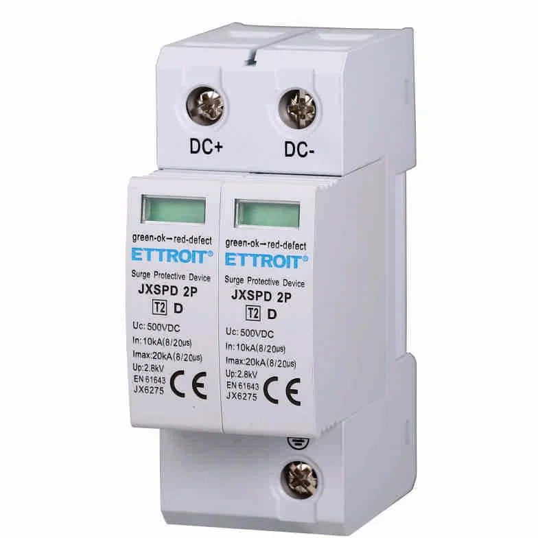 Scaricatore Di Sovratensione Fotovoltaico DC Tipo 2 T2 2P 2 Moduli DIN 500V 2.8KV 10KA