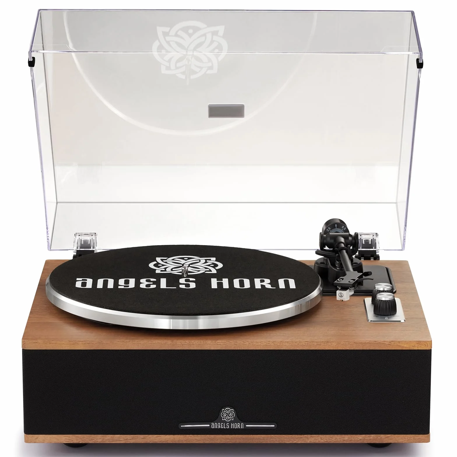 ANGELS HORN Giradischi in vinile Bluetooth HiFi con altoparlanti e preamplificatore Phono integrato 33/45 giri/min pickup AT-3600L