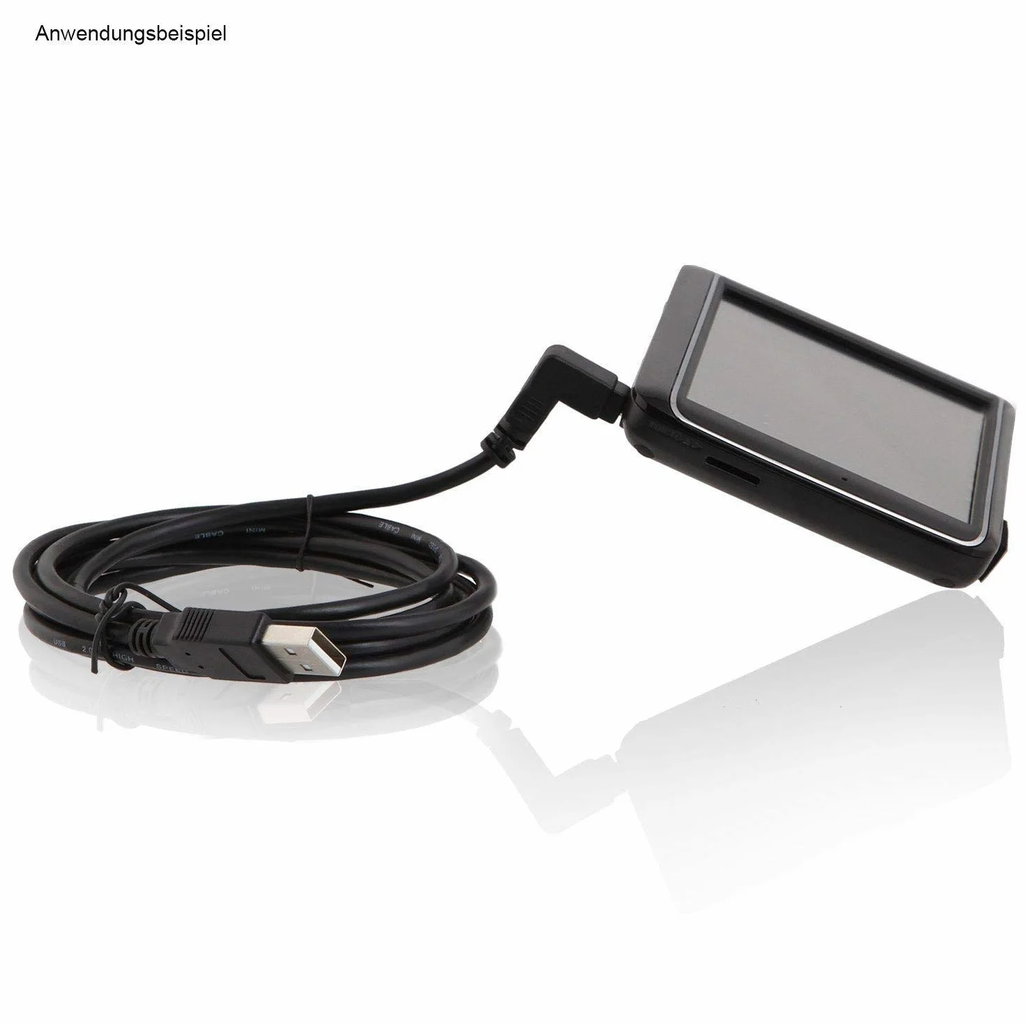 Cavo USB 2.0 Mini USB Angolato 90° 180cm Nero per Navigatori Medion Falk Tomtom Becker Navigon