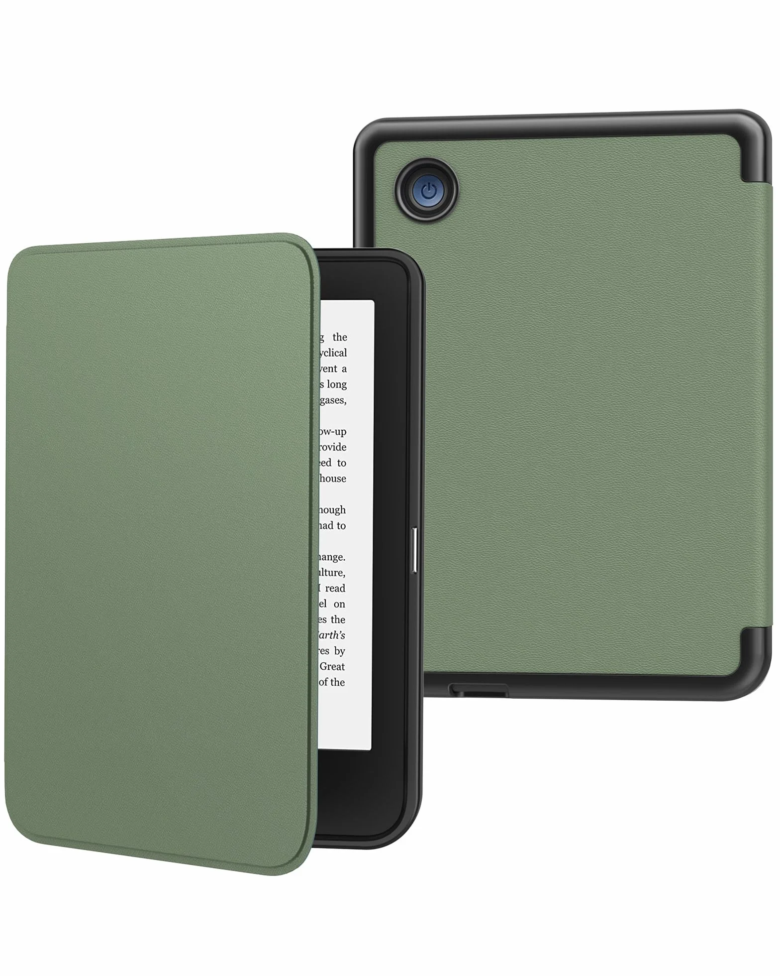 MoKo Custodia per Tolino Shine Color Shine 5 2024 Shine 4 2022 Kobo Clara BW Colour 2E 6" Cover Folio Auto Wake Sleep Celadon