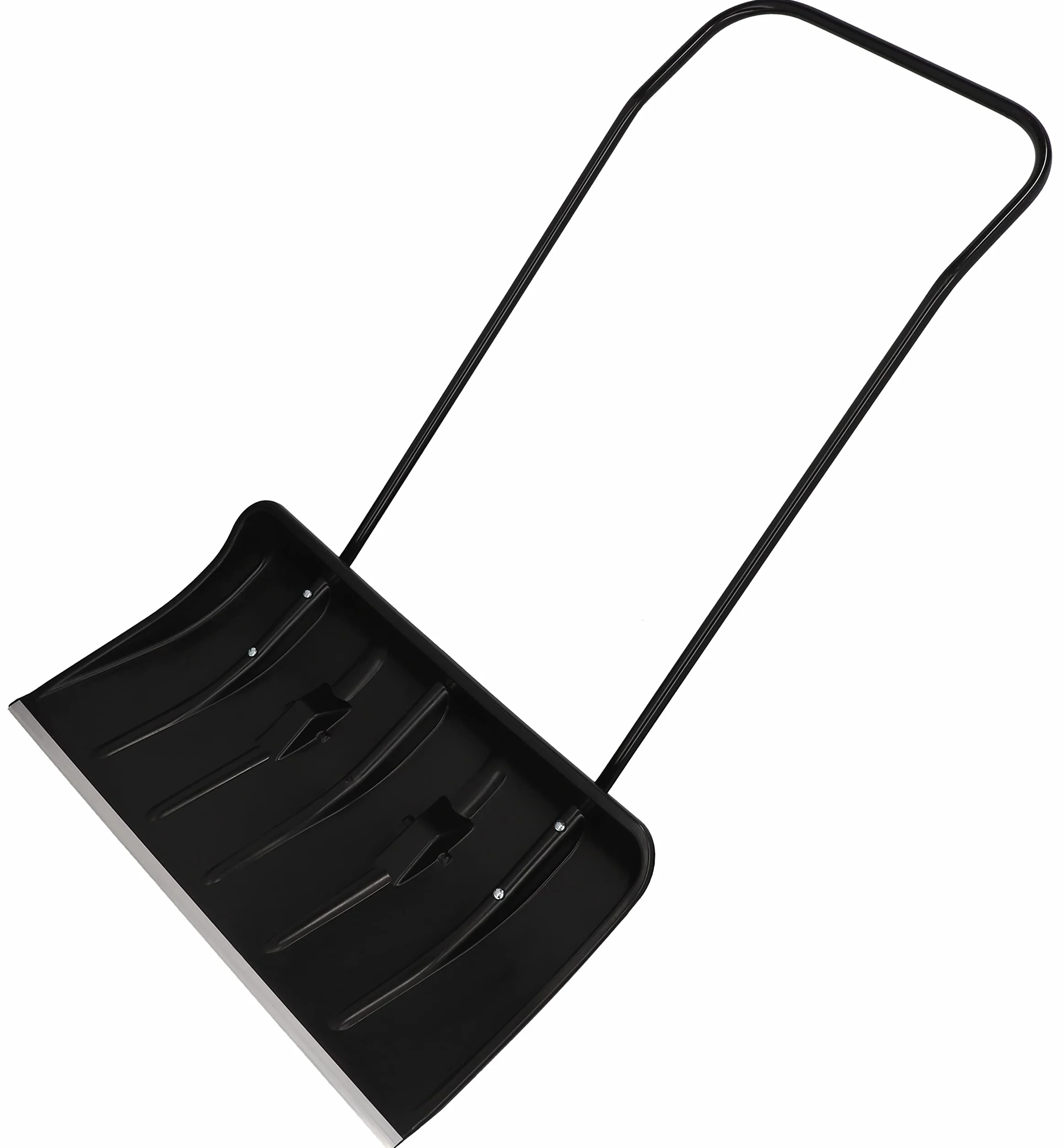 KOTARBAU® Pala da Neve con Ruote 80 cm con Profilo in Alluminio e Manico in Metallo - Spazzaneve ECO Nero