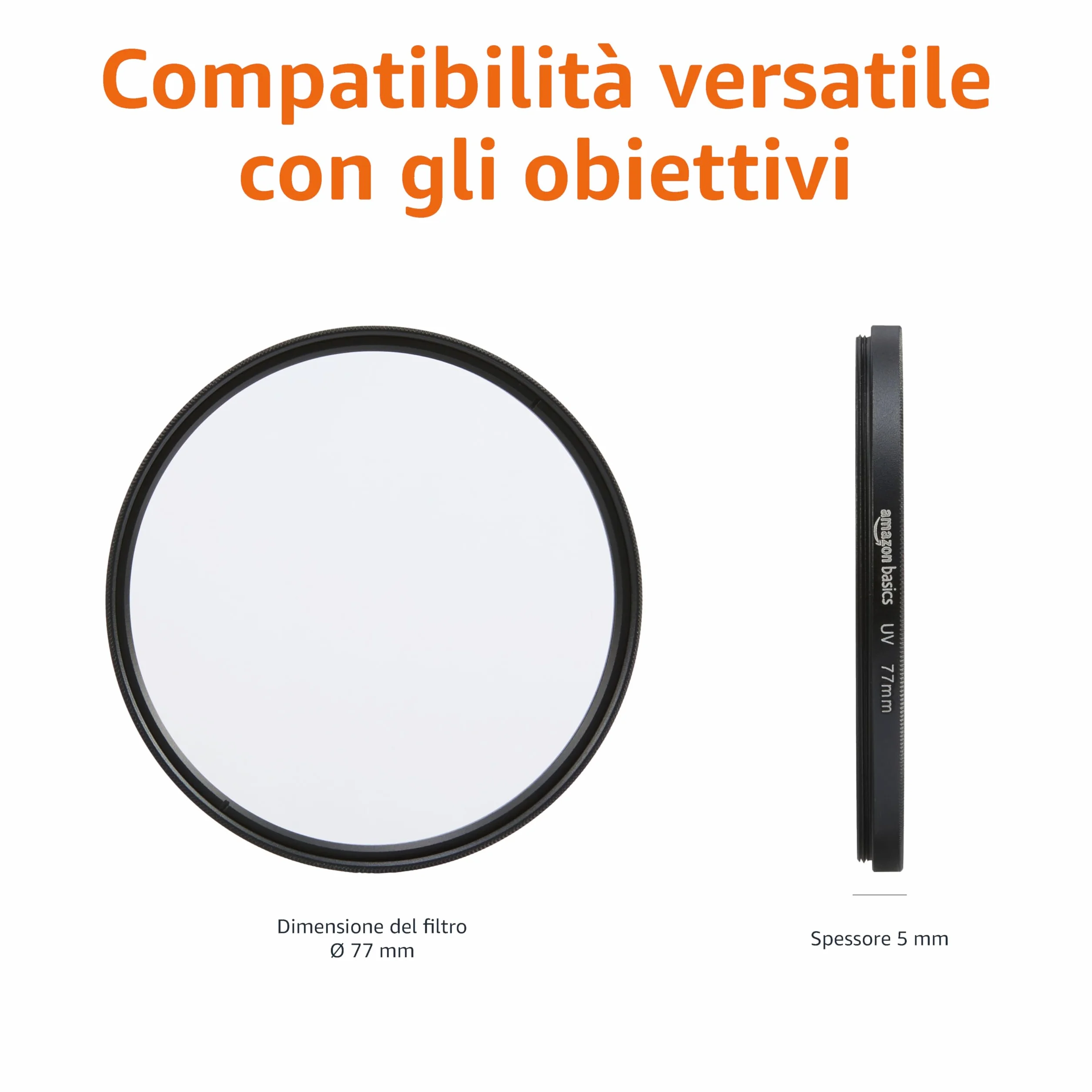 Amazon Basics 77 mm Filtro di Protezione UV Circolare
