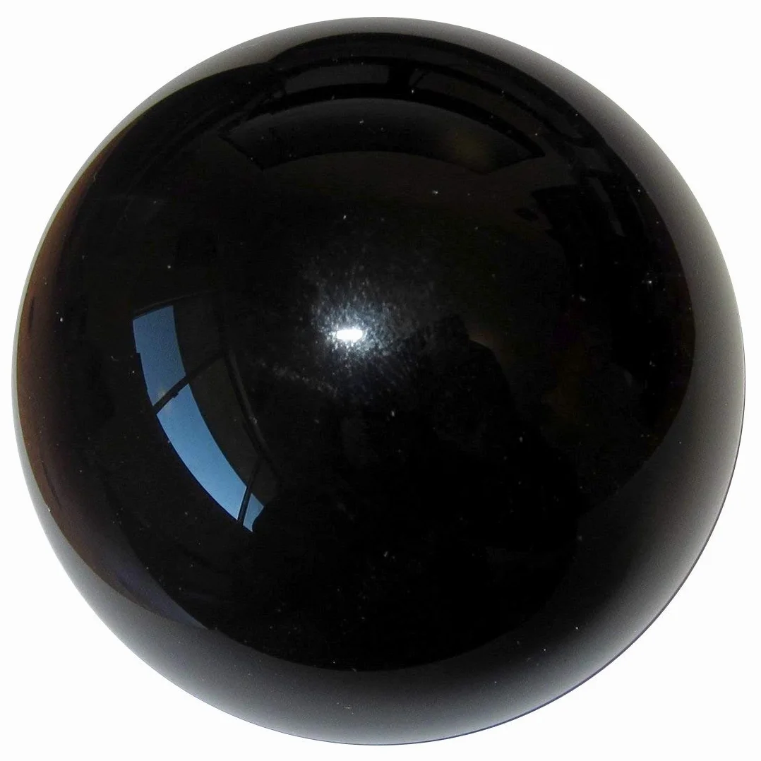Sfera da giardino a specchio da 30 cm, in acciaio inox nero lucido, riflettente, liscia, decorazione durevole colorata e brillante, per giardino, patio, cortile, casa