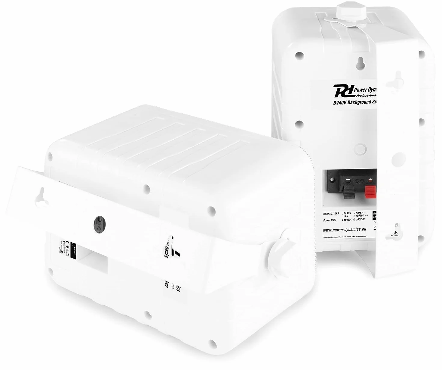 Impianto Audio Filodiffusione 8 Altoparlanti Parete Bluetooth 100Mt Cavo Microfono Casse Bianche
