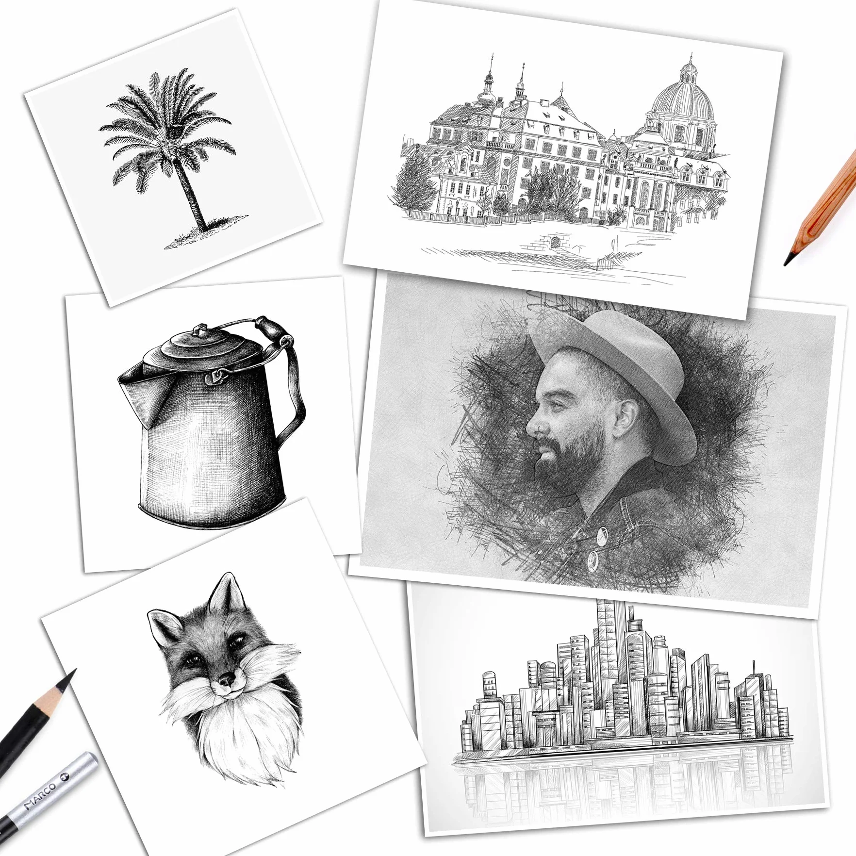 Cooja Set da Disegno e Schizzo 29 Pezzi, Kit Materiale per Artisti con Matite Grafite e Carboncino