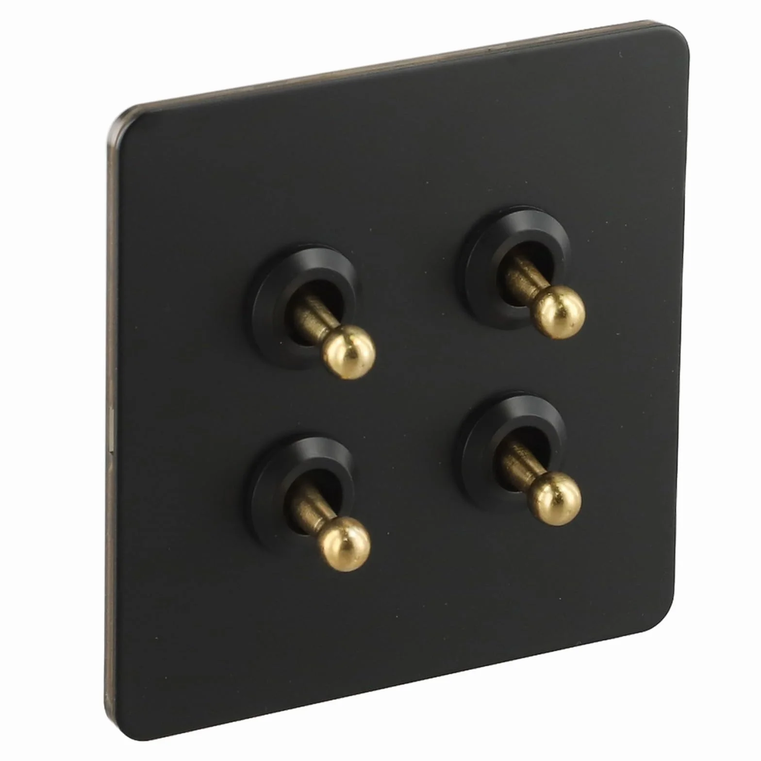Interruttore a parete 4 gang acciaio inox asta ottone controllo 1 via 2 vie tipo 86