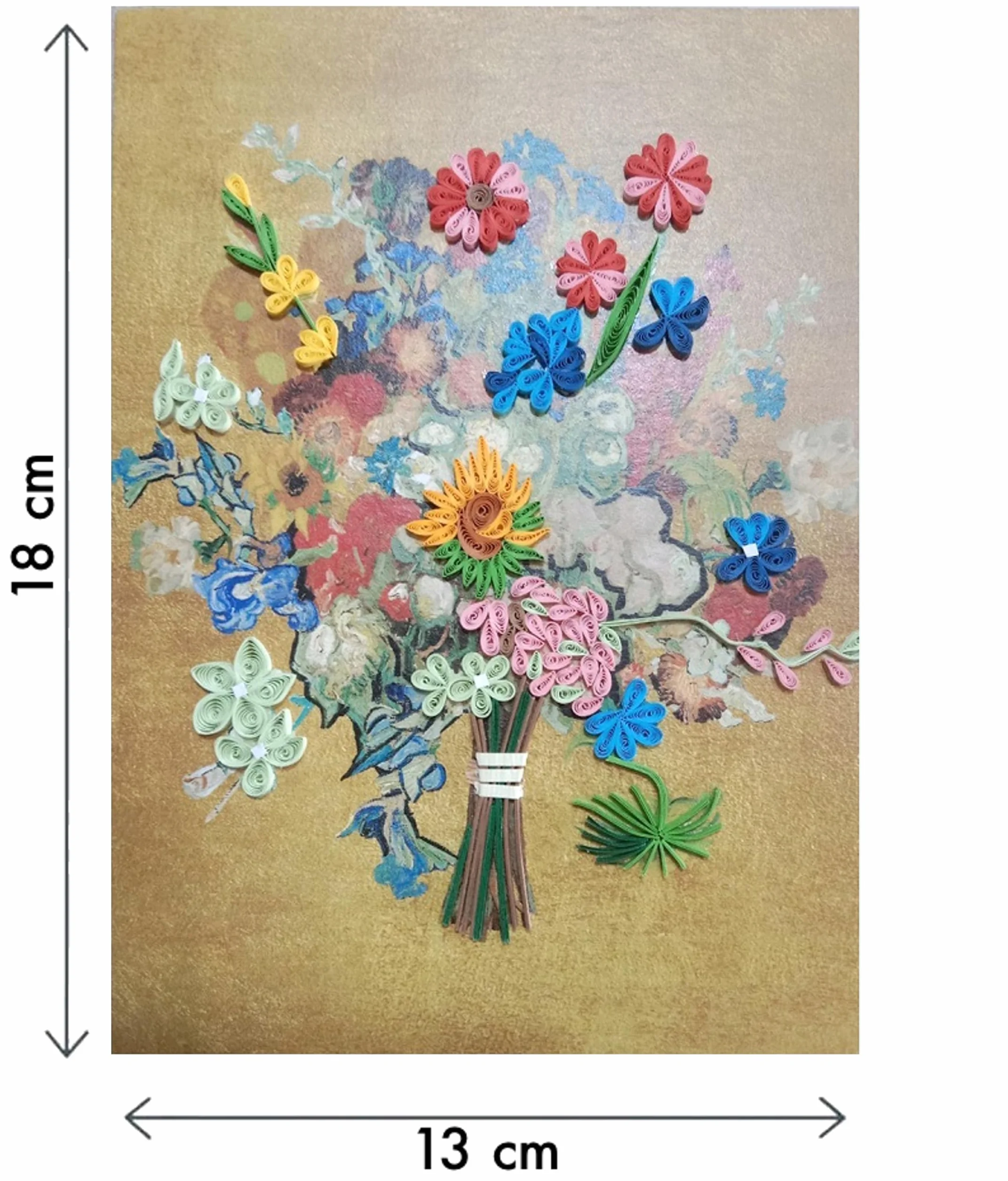 Originali Biglietto Van Gogh 50th Anniversary Quilling – Biglietto regalo Filigrana per compleanno e ricorrenze con busta