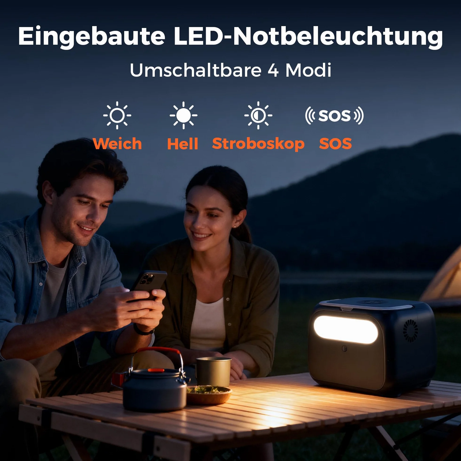 Power Station portatile da 345 Wh, generatore solare da 500 W con modalità UltraFast Batteria, LiFePO4, Power Station Solar con 220 V AC/Car Lighter Port/uscita USB per campeggio all'aperto