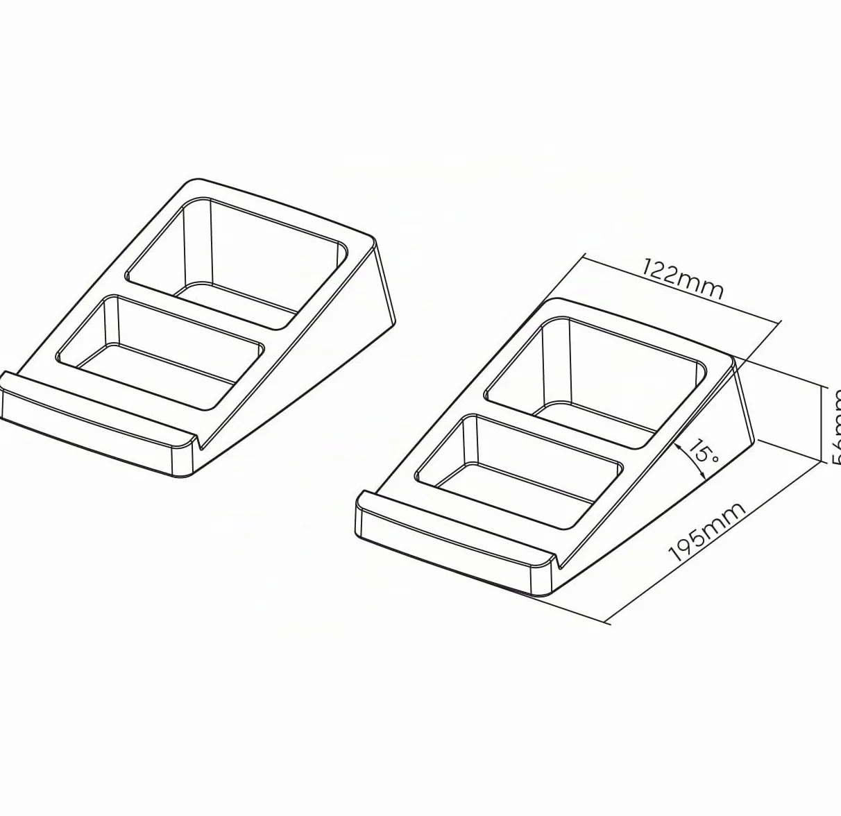 Supporto universale da tavolo per altoparlanti HS32-2L, carico massimo 3 kg, angolo inclinazione 15°