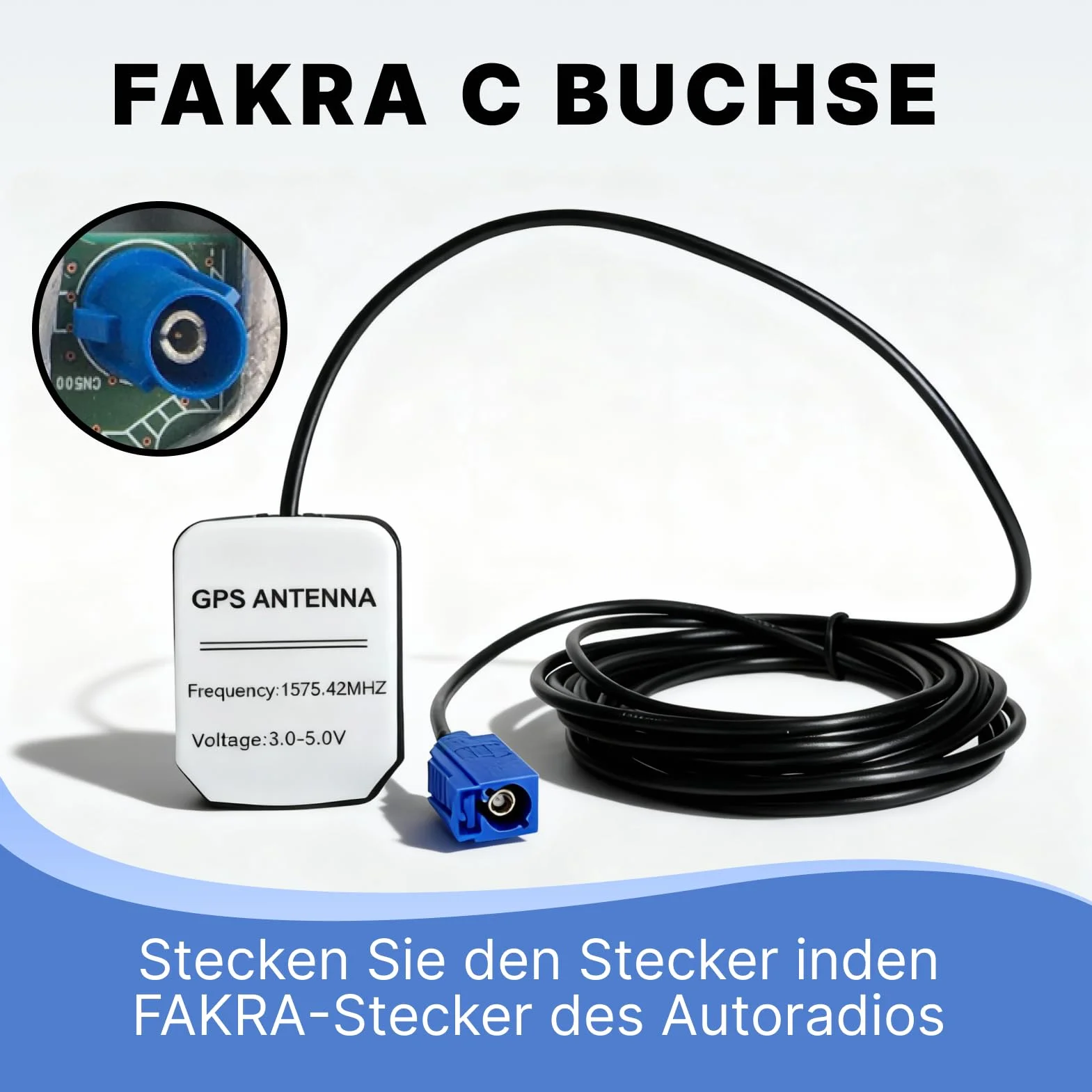 GPS Antenne Fakra C Wasserdichte Autoradio GPS Antenne Auto Adapter für Autonavigation