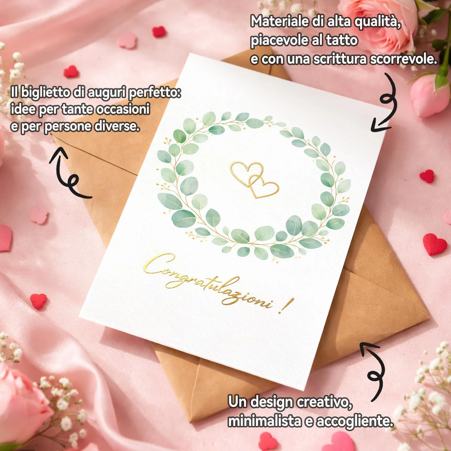 Biglietto Auguri Matrimonio con Busta