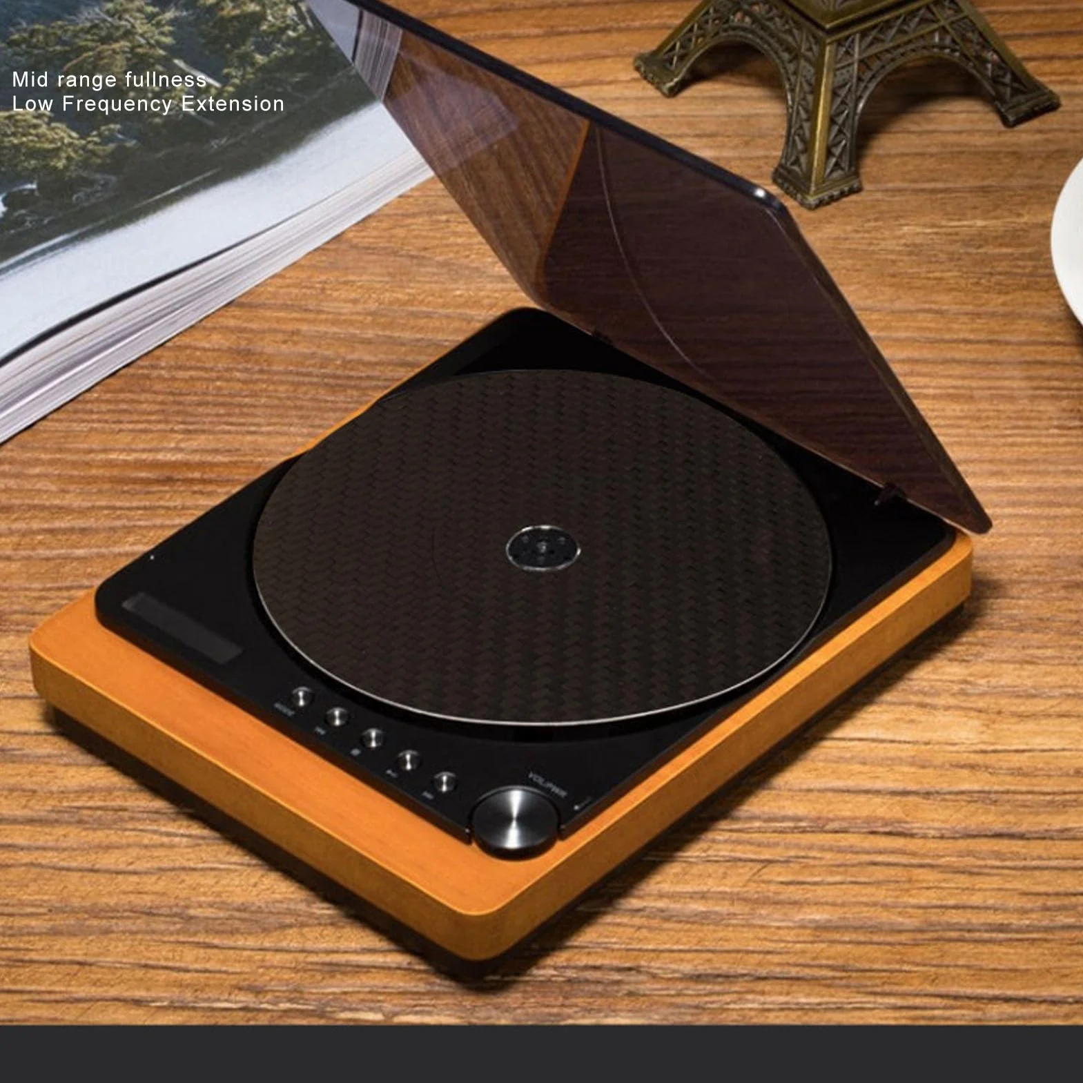 Stabilizzatore CD in Fibra di Carbonio 0,2 Mm con Assorbimento Vibrazioni Tappetino HIFI per Lettore CD Nero