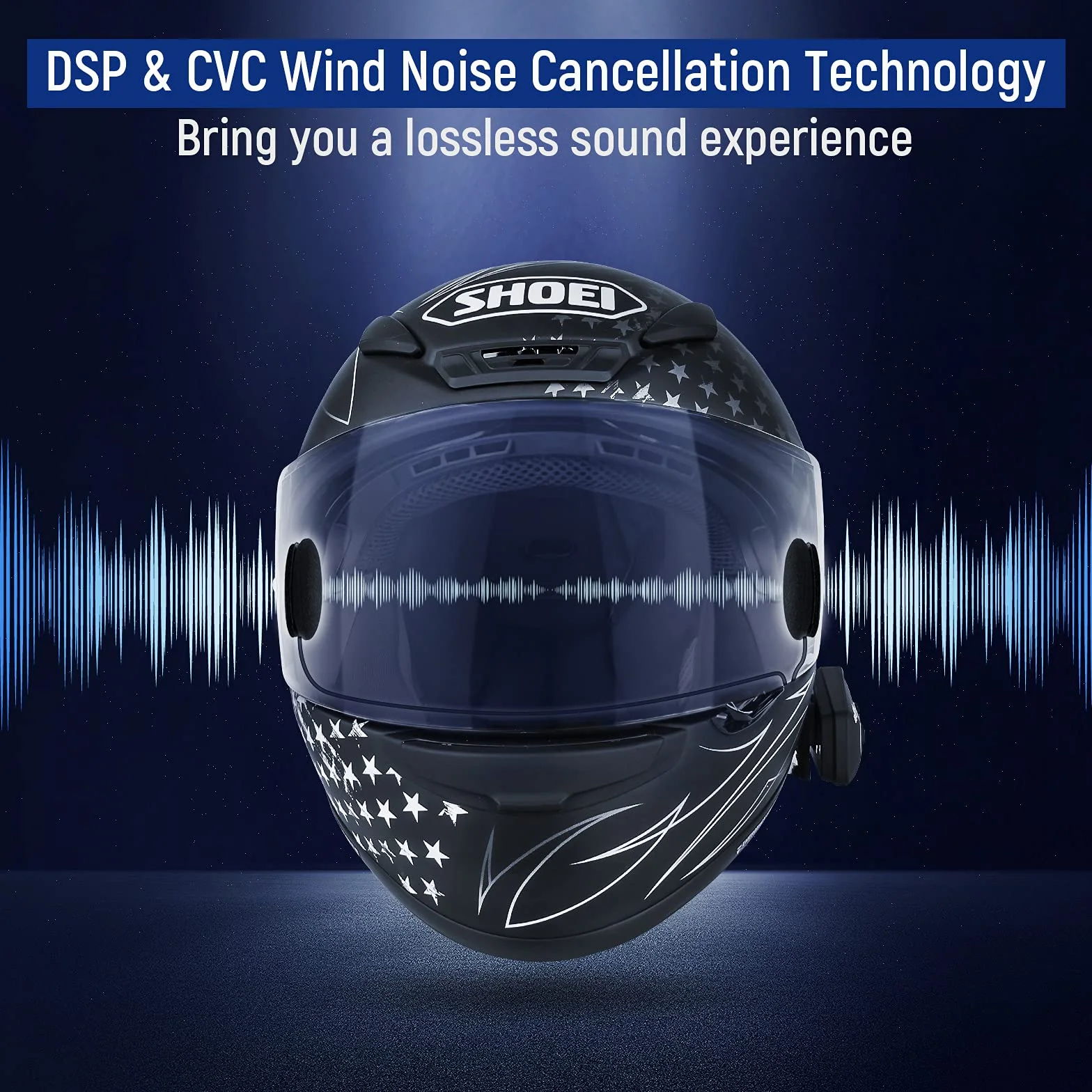 LEXIN B4FM Interfono Moto Casco Bluetooth Auricolare Sistema Comunicazione Riduzione del Rumore Fino a 10 Motociclisti IP67