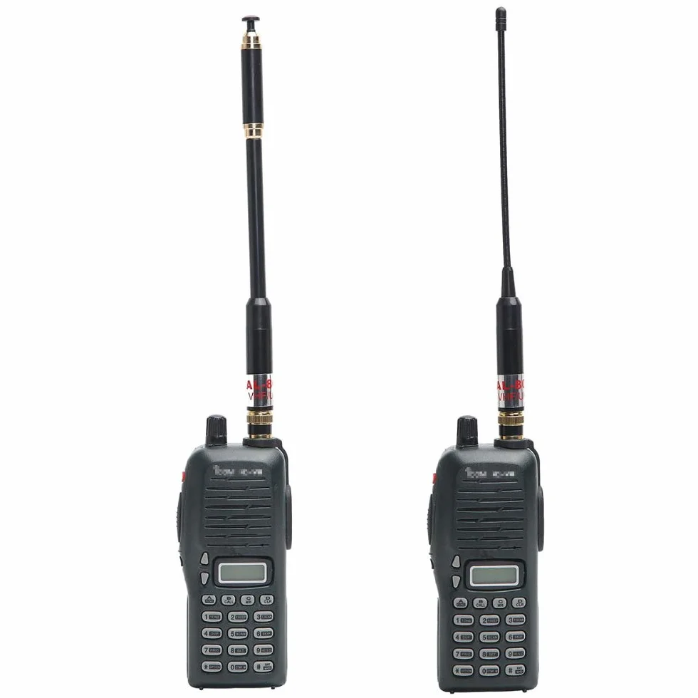 BNC Connettore Dual Band Antenna VHF/UHF 144/430MHz Telescopica Retractable 33,5" per Icom IC-V8 IC-V80 IC-V82 Kenwood TK300 TK310 TK320 Walkie Talkie Ham