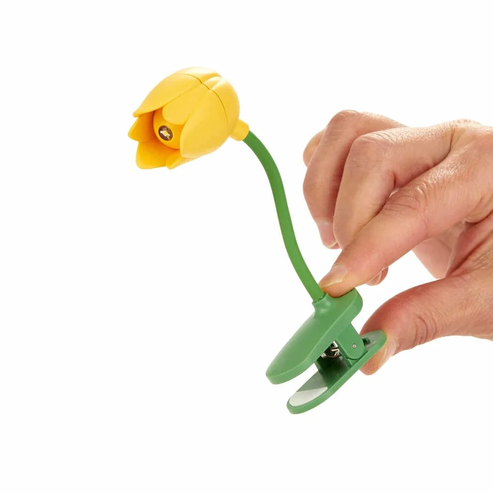 Balvi Lampada Lettura Tulip Giallo con Clip