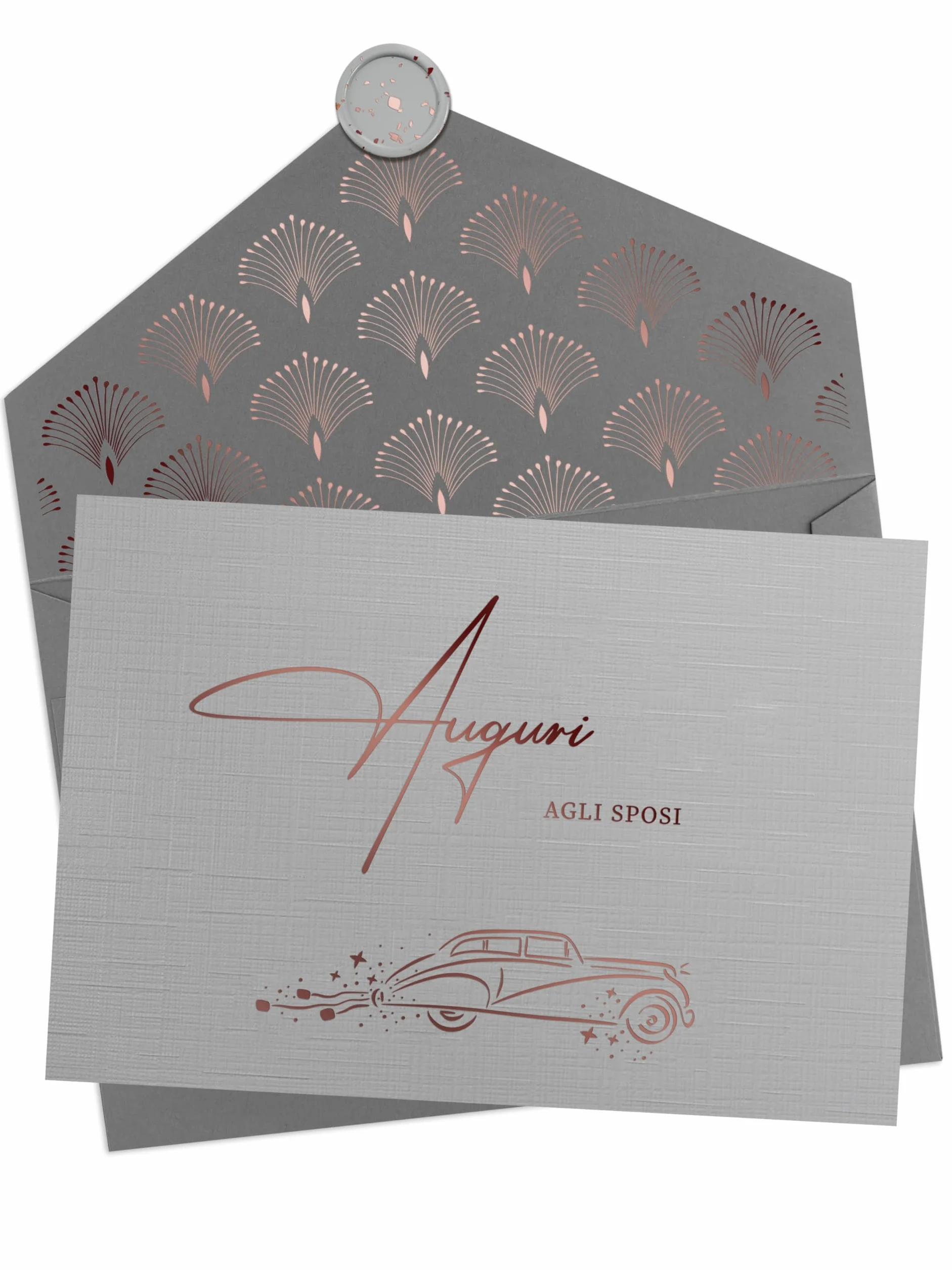 Joli Coon Biglietto auguri matrimonio con busta e sigillo in ceralacca - Auguri agli sposi
