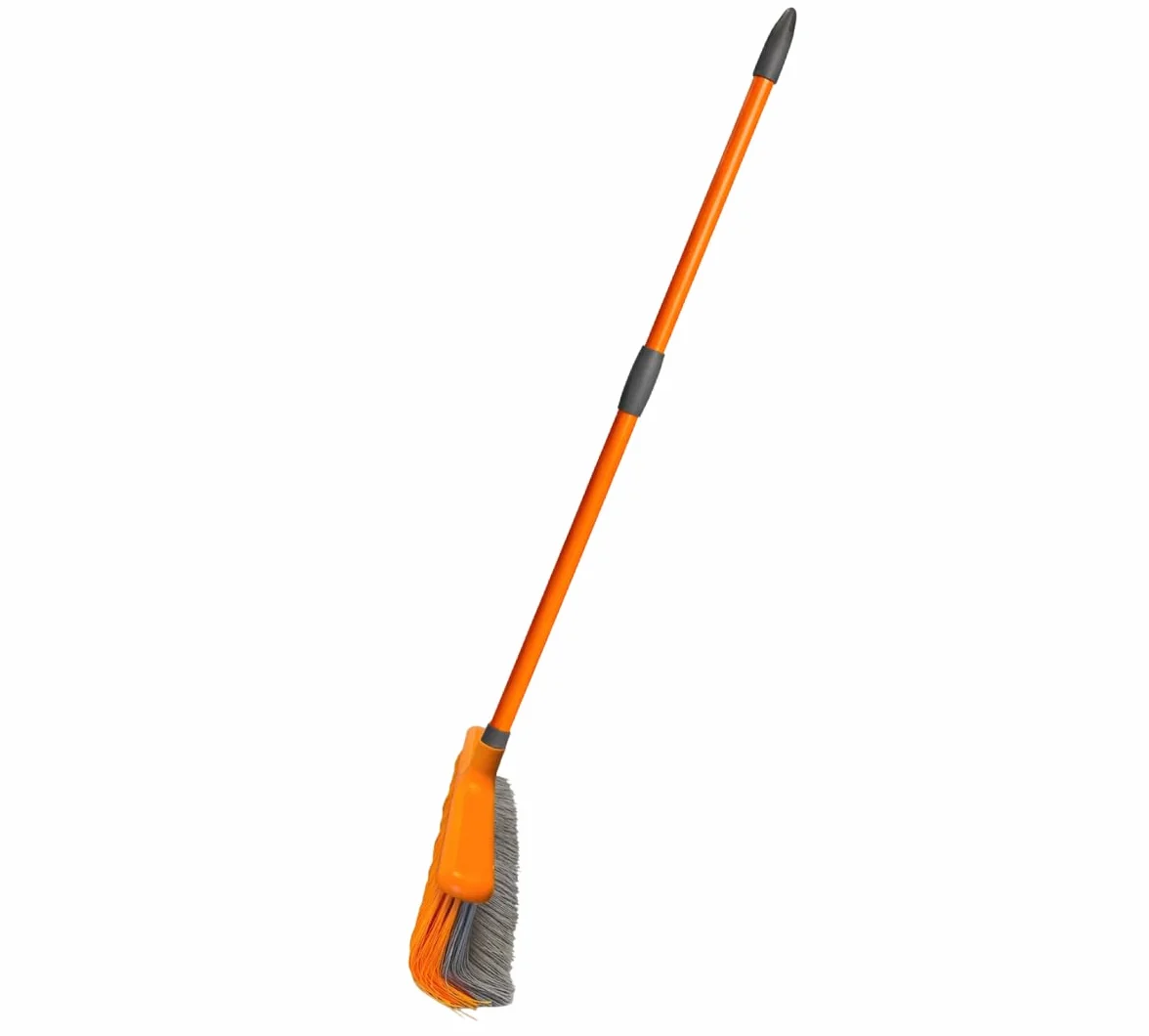 LE BALAI DU CANTONNIER - VENTEO - Scopa a artigli con setole arricciate, manico telescopico/estensibile fino a 140 cm, speciale esterno e pavimento - Scopa da giardino, da strada e a foglie
