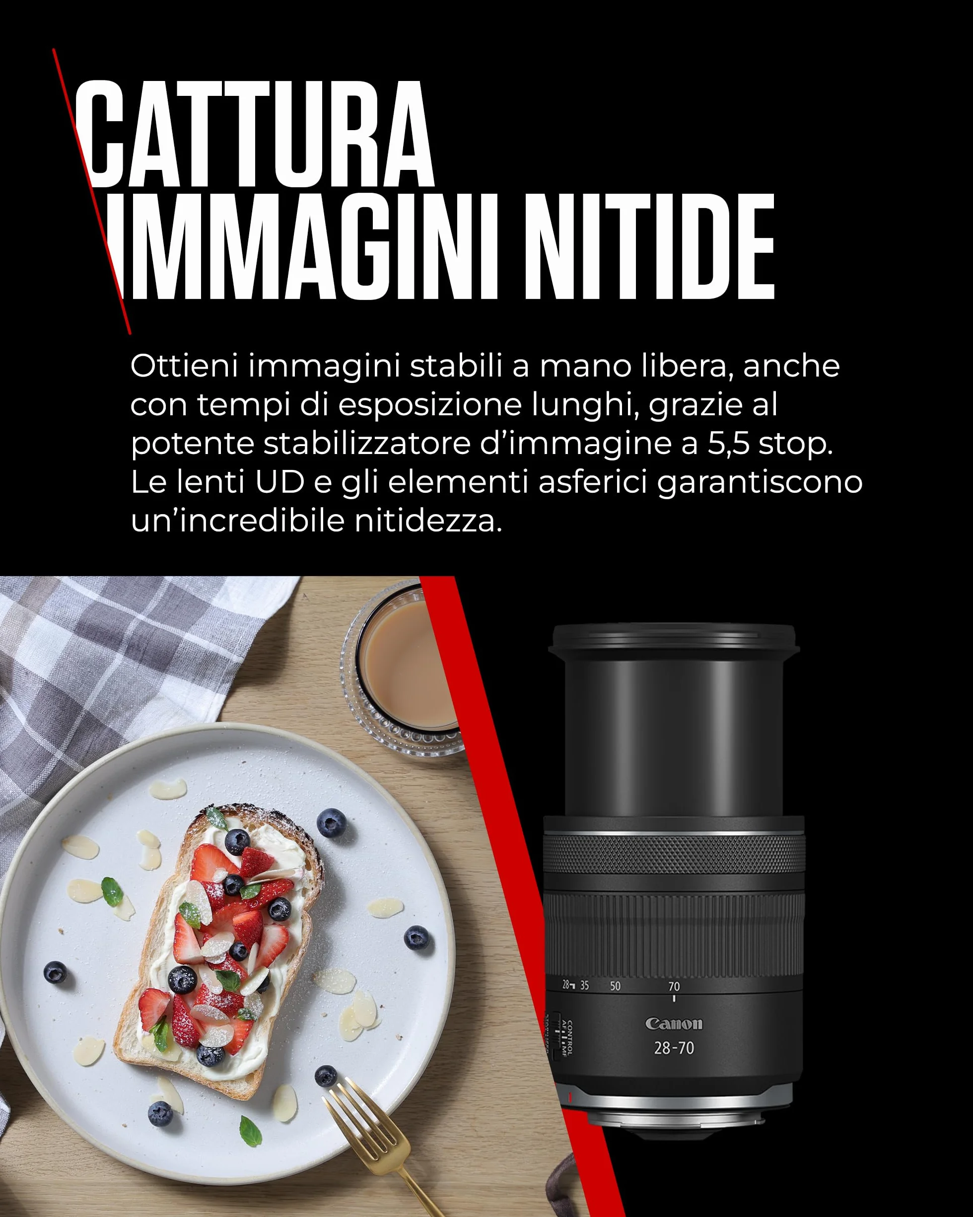Canon Obiettivo zoom standard RF 28-70mm F2.8 IS STM per fotocamere EOS R