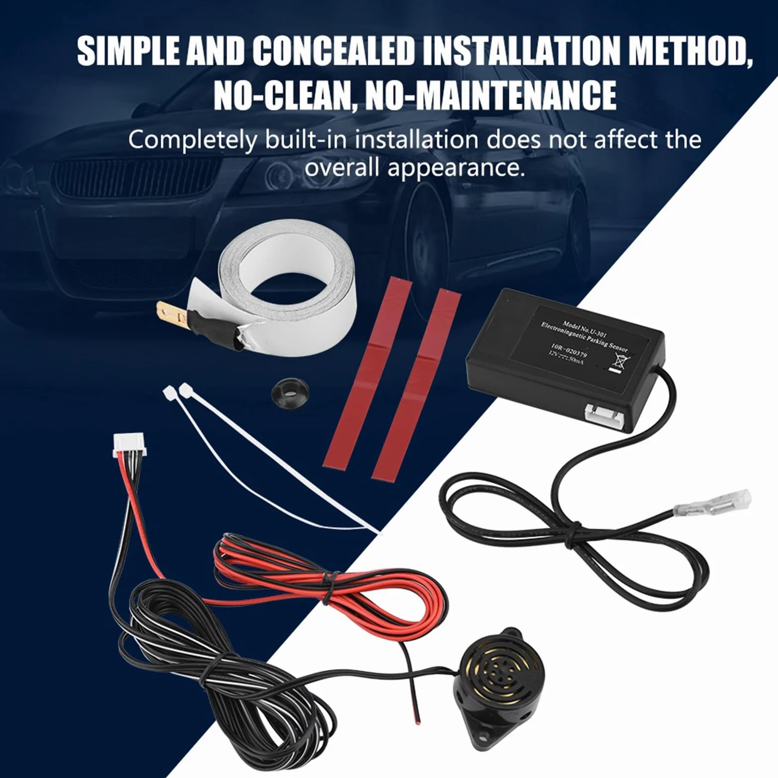 Kit Universale Radar a Induzione Elettromagnetica Sensori di Parcheggio Invisibili Senza Perforazione per Camion RV