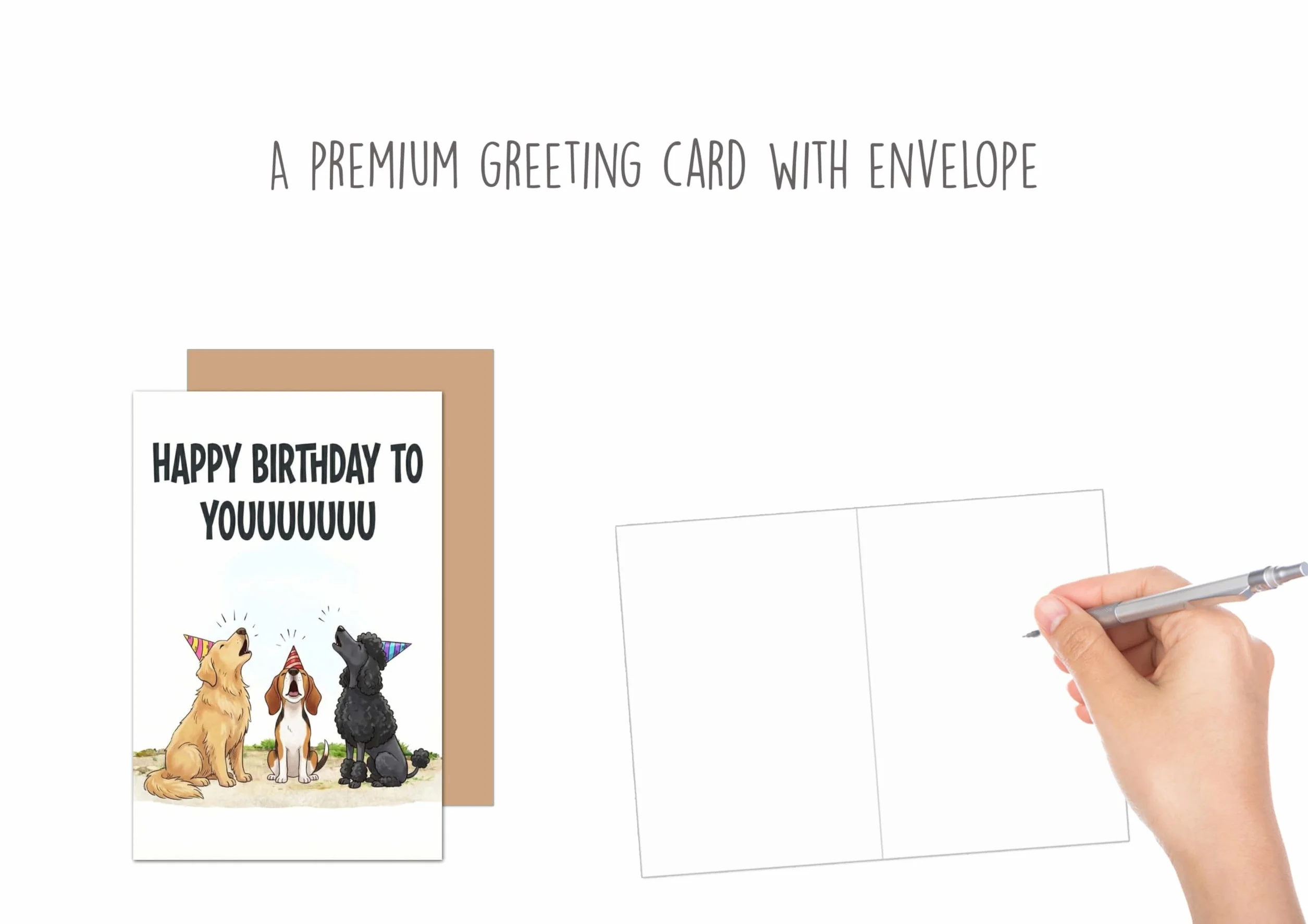 Edition Seidel Biglietto di auguri di compleanno con busta, Vibe Party cantare umorismo per cani uomo donna