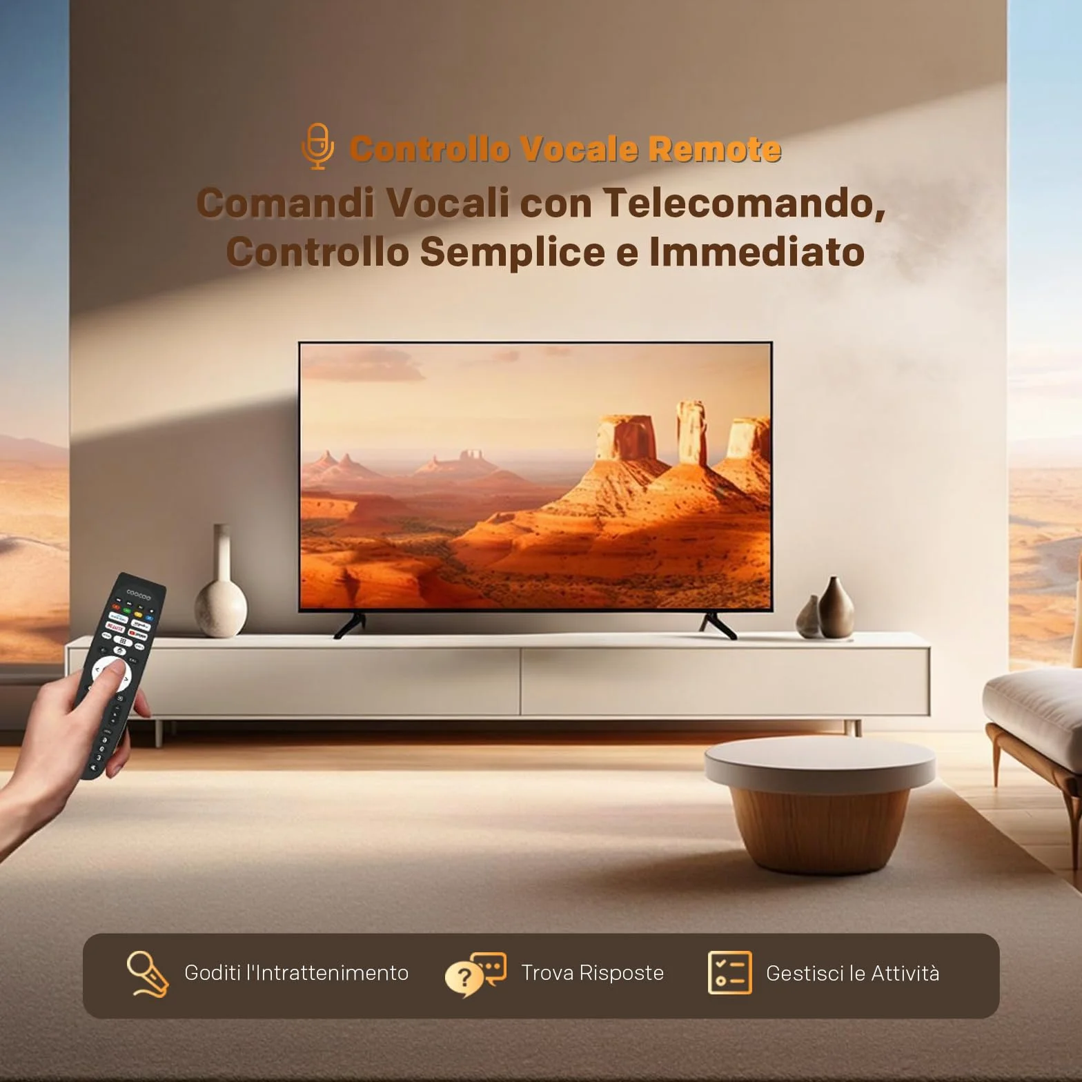 Coocaa 40 Pollici Smart TV QLED Full HD HDR 10 Dolby Audio 1.5GB RAM DVB-T/T2/C/S/S2 CI+ HEVC Main10 40CTQH38Z