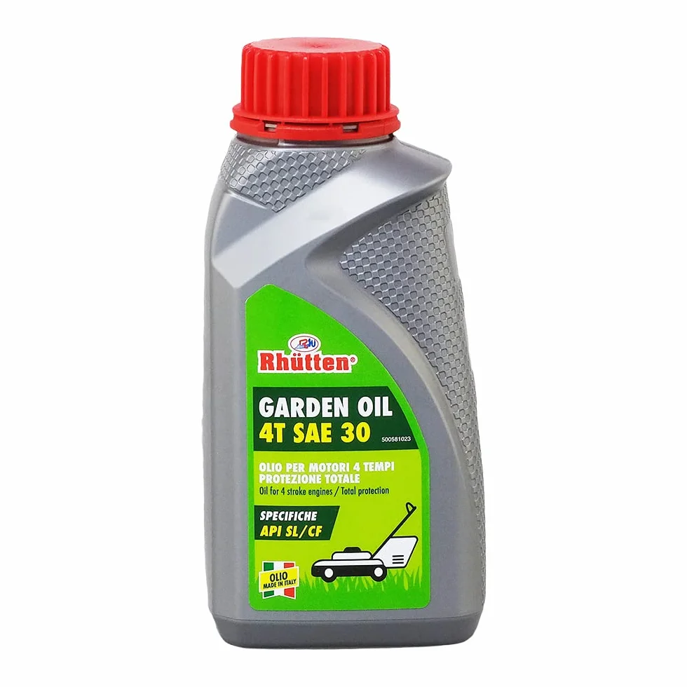 Rhutten, Olio Garden per Attrezzi da Giardino, per Motori 4Tempi SAE 30, Minerale, 600ml