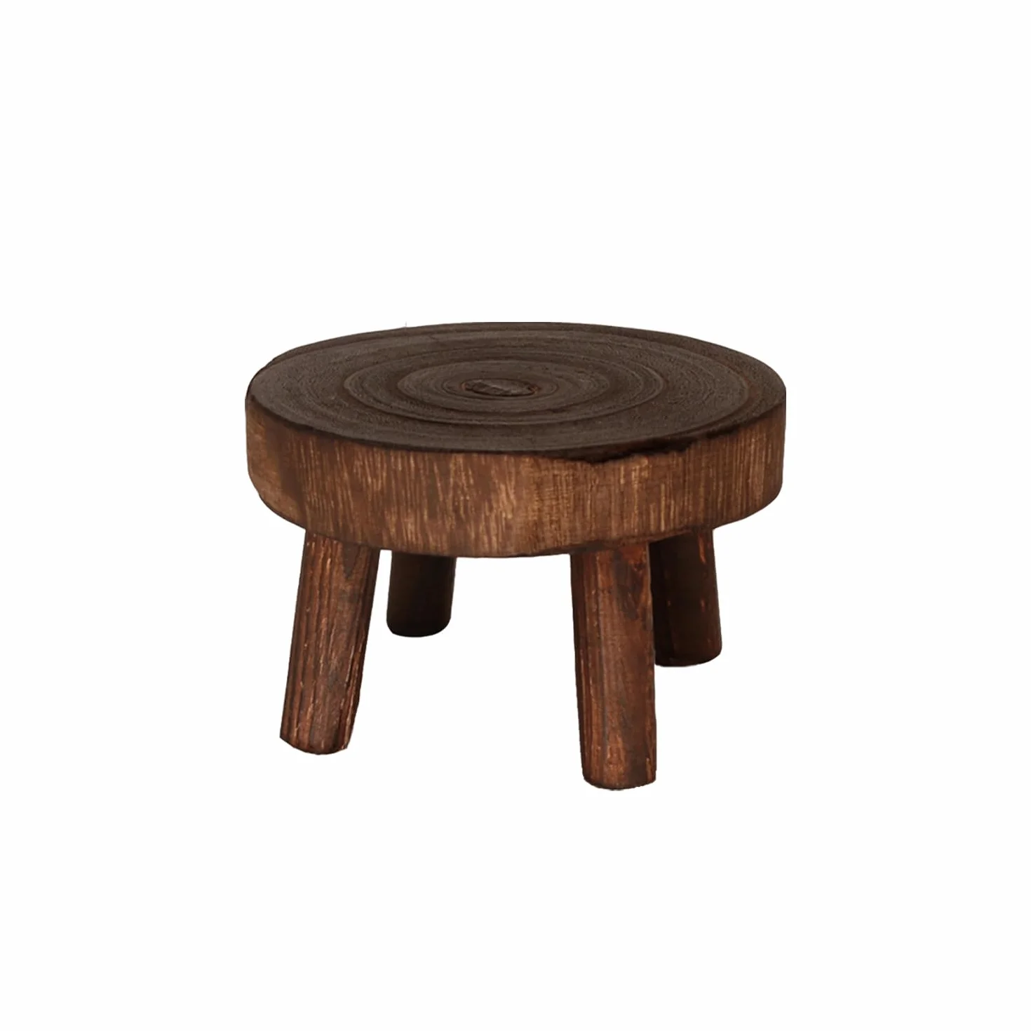 Sgabello Per Piante Da Interno, Sgabello Legno, Mini Sgabello Rotondo In Legno, Supporto Per Piante Da Interno, Rotondo, Decorativo, Adatto Per Bonsai, Vasi Da Fiori, Piante d'Appartamento