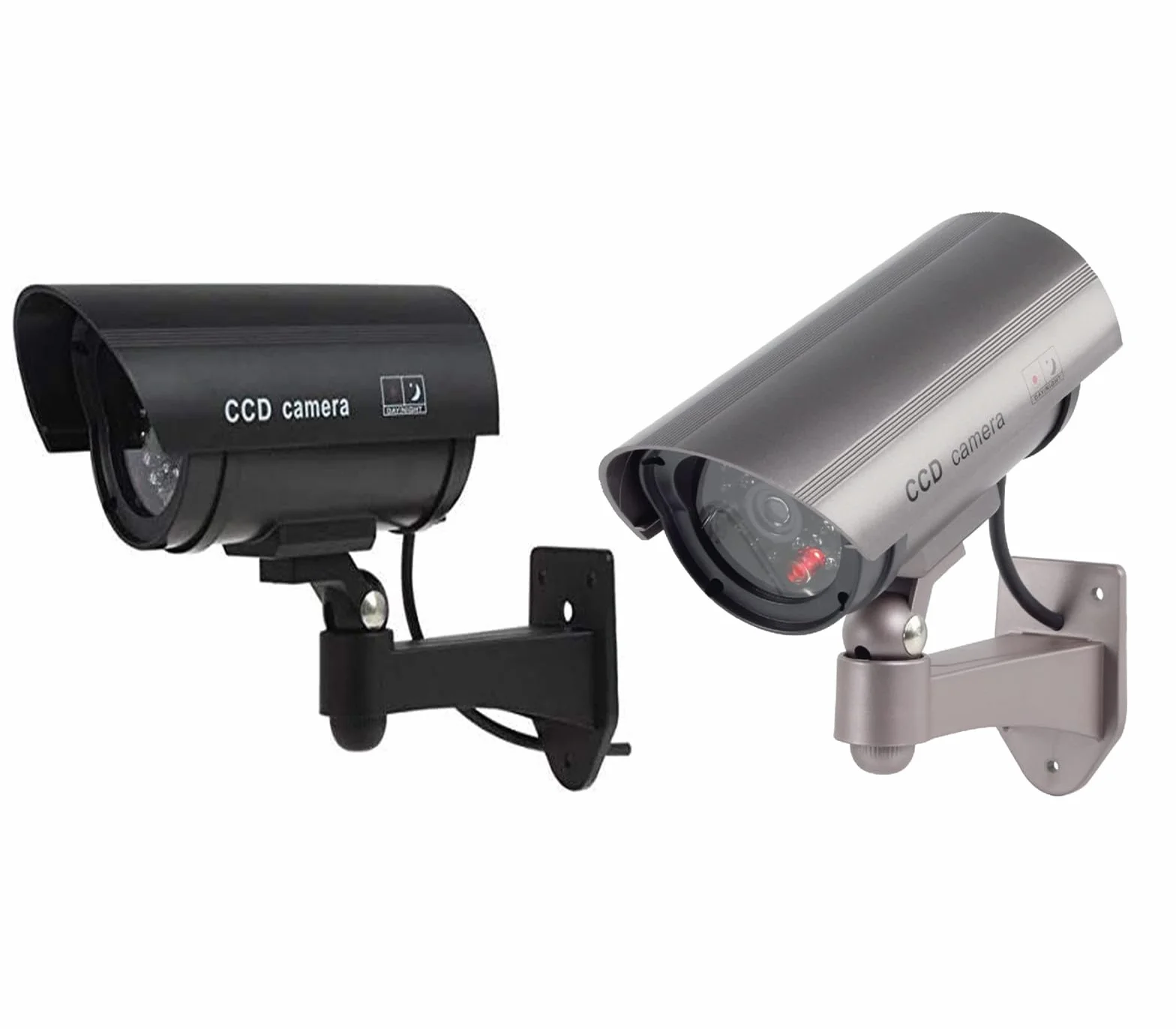 YASTA Telecamera da Esterno Finta 3 pz con Luce LED e Infrarossi Videocamera di Sorveglianza Realistica per Casa Giardino