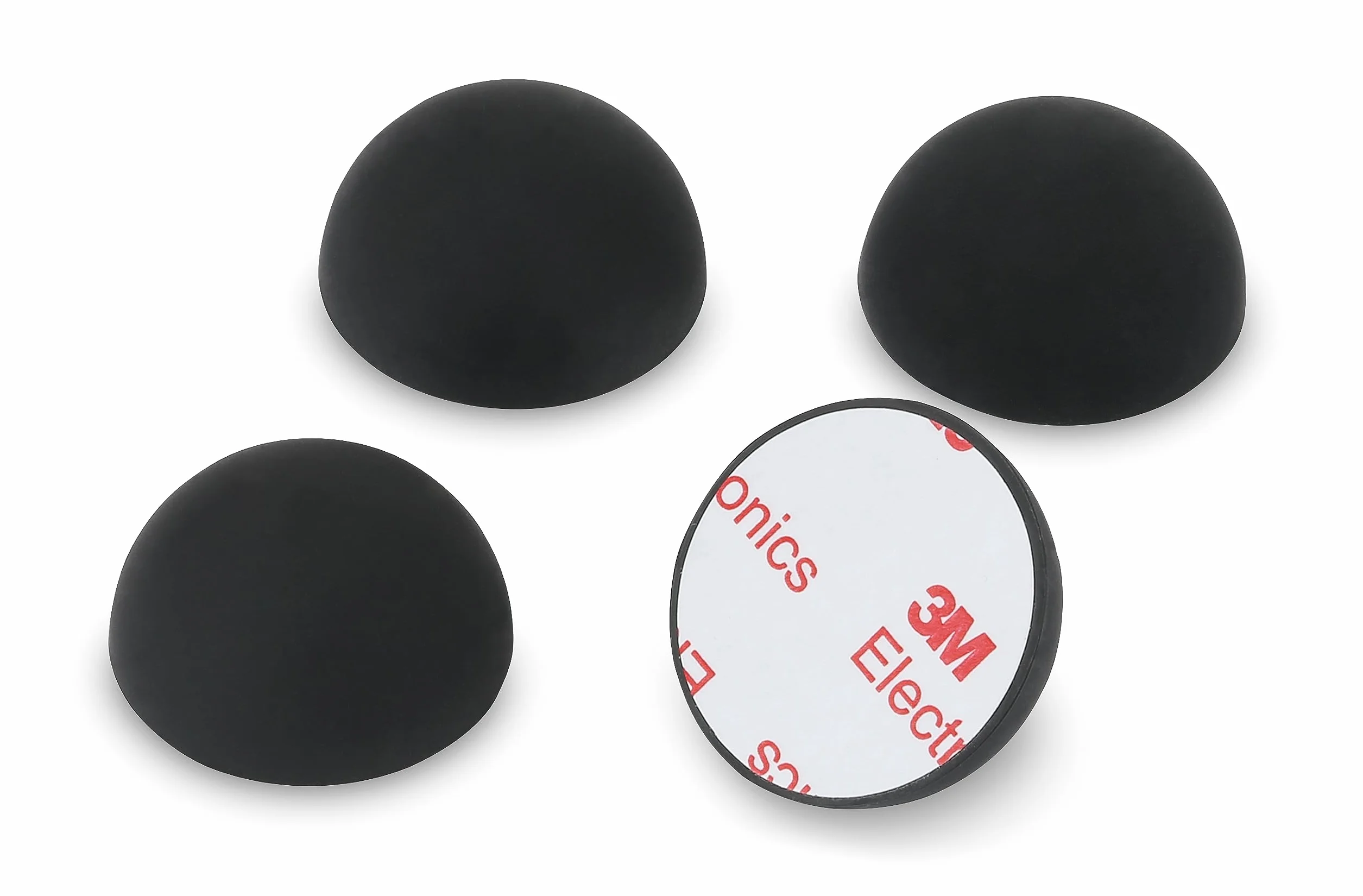 Dynavox ammortizzatori in elastomero silicone ED32, 4 piedi assorbenti universali per altoparlanti amplificatori giradischi, nero