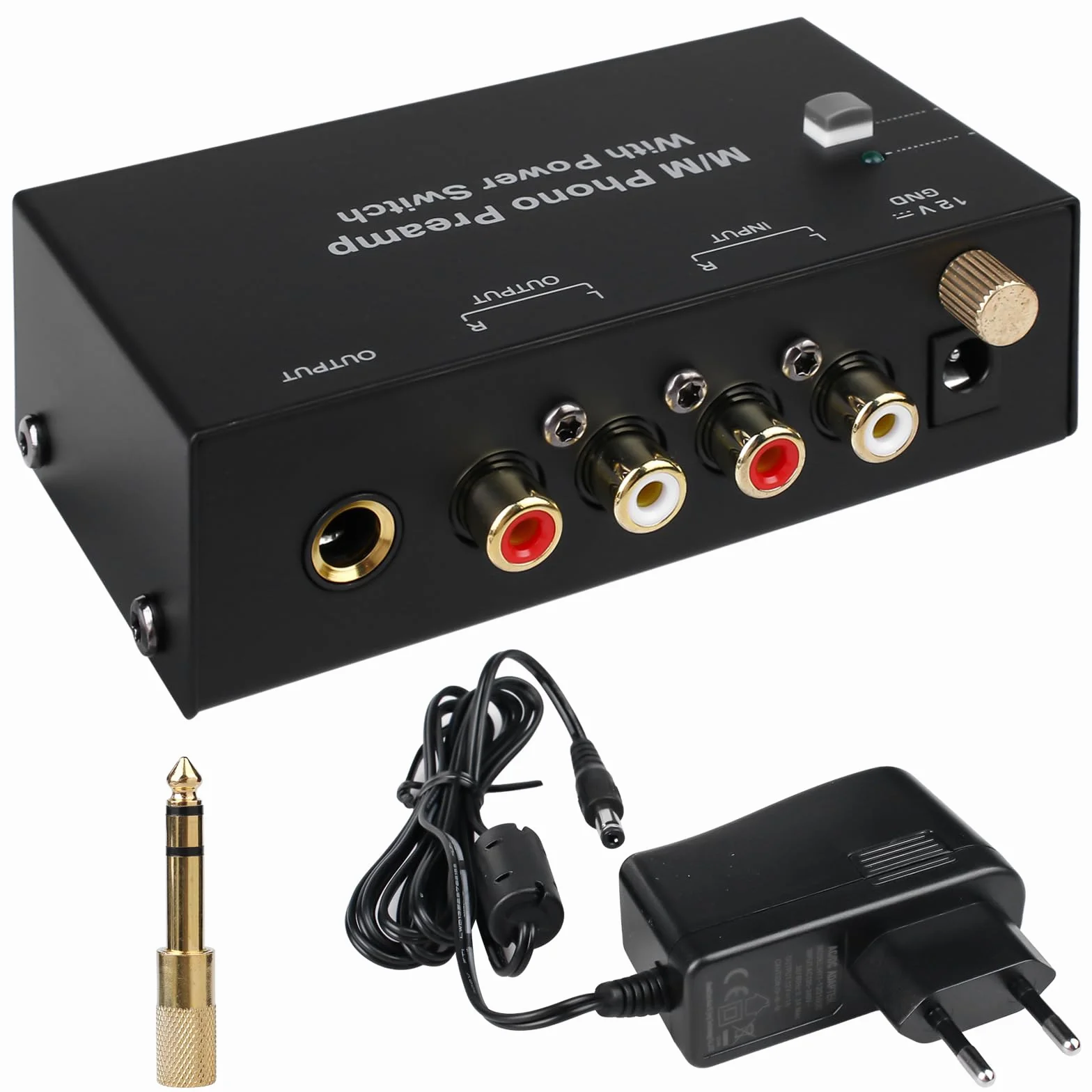 Phono preamplificatore giradischi MM RCA Input Output DC 12V