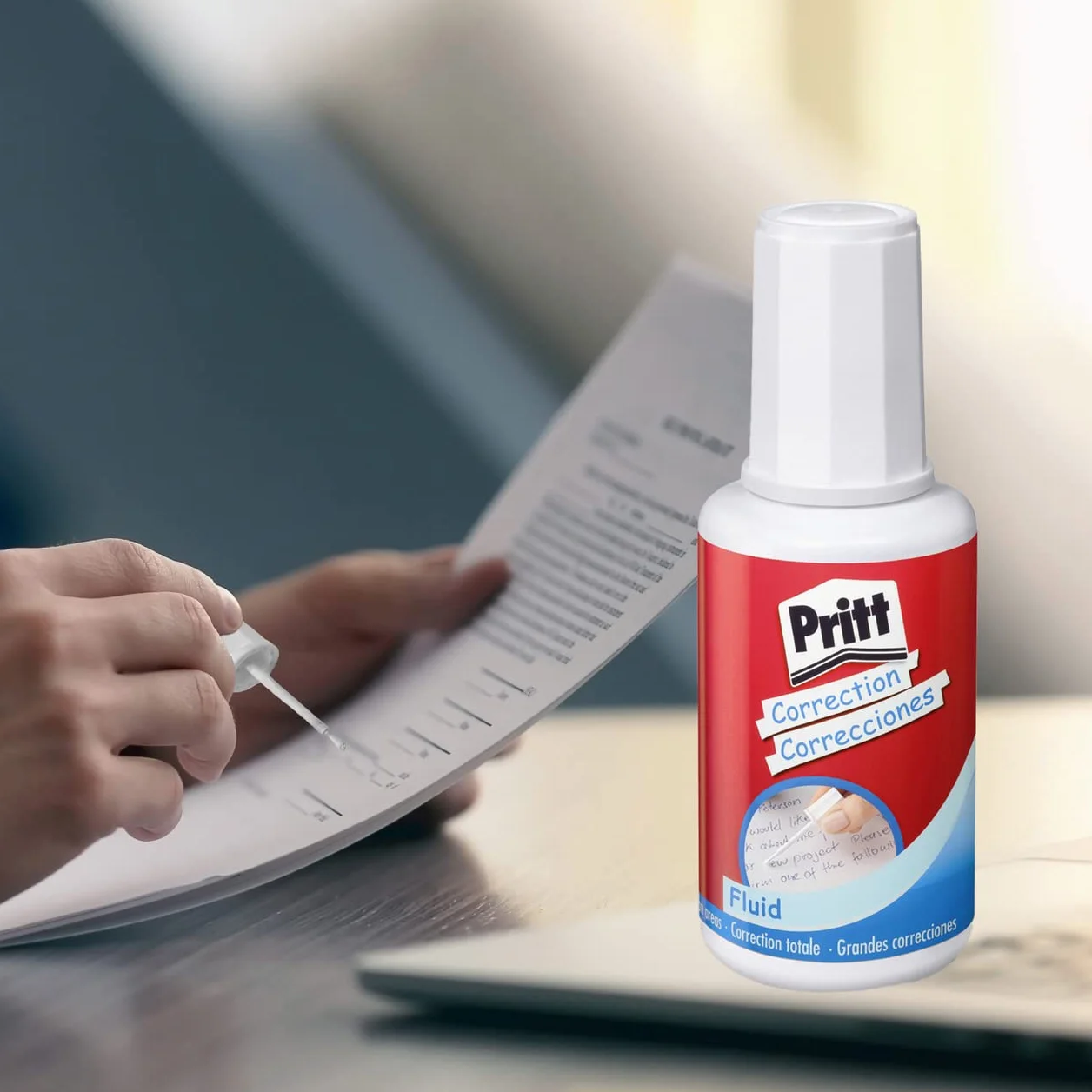 Pritt Correttore Liquido con pennello 20 ml Bianchetto Applicazione Rapida