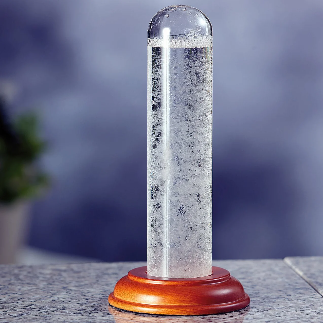 Pearl Stormglass: Fitzroy Storm Glass (barometro) in Vero Vetro, 17 cm (Storm Glass, Stazione meteorologica Fitzroy, Tempesta)