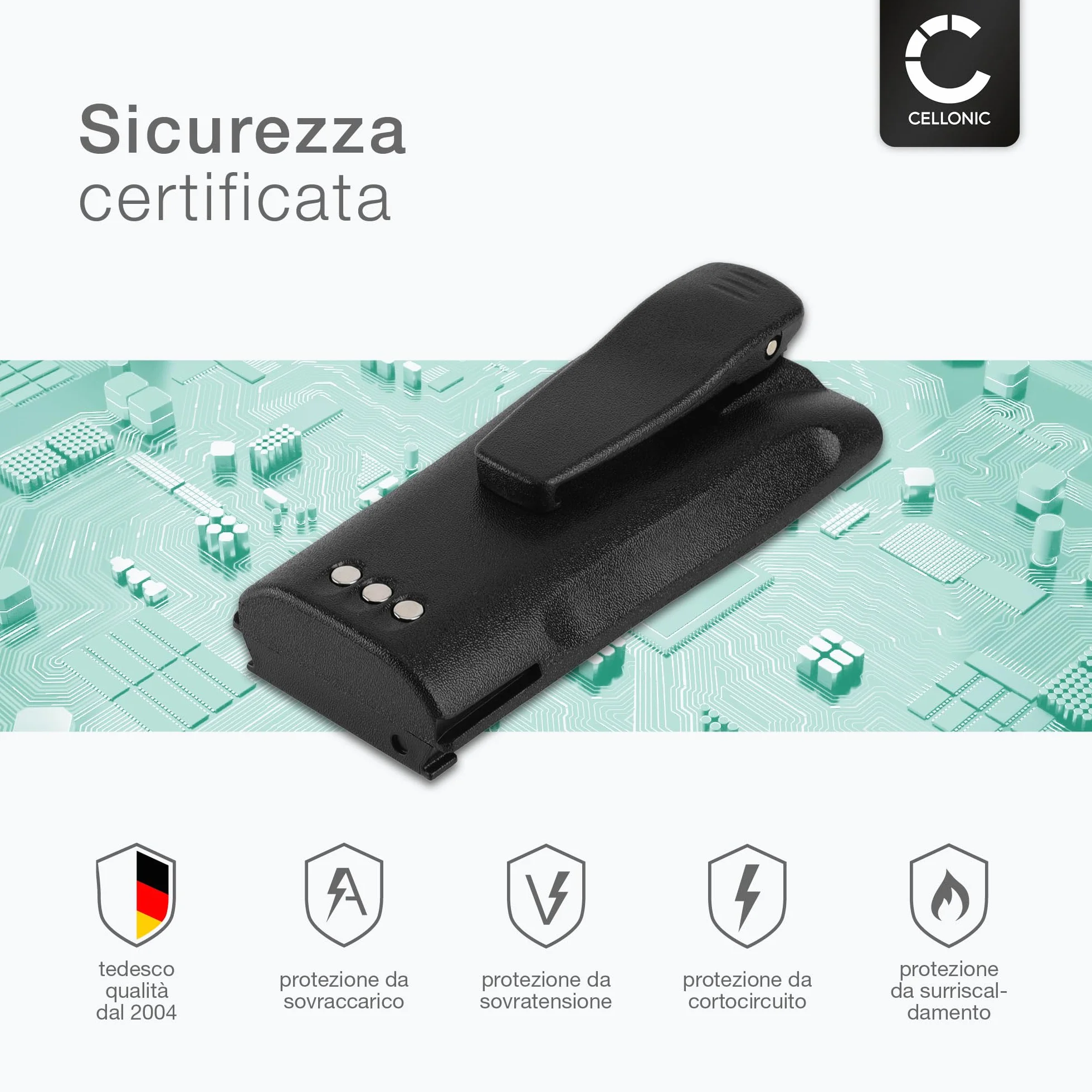 CELLONIC Batteria Compatibile Motorola DP1400 CP040 CP200D PMNN4253AR 2600mAh 7.4V