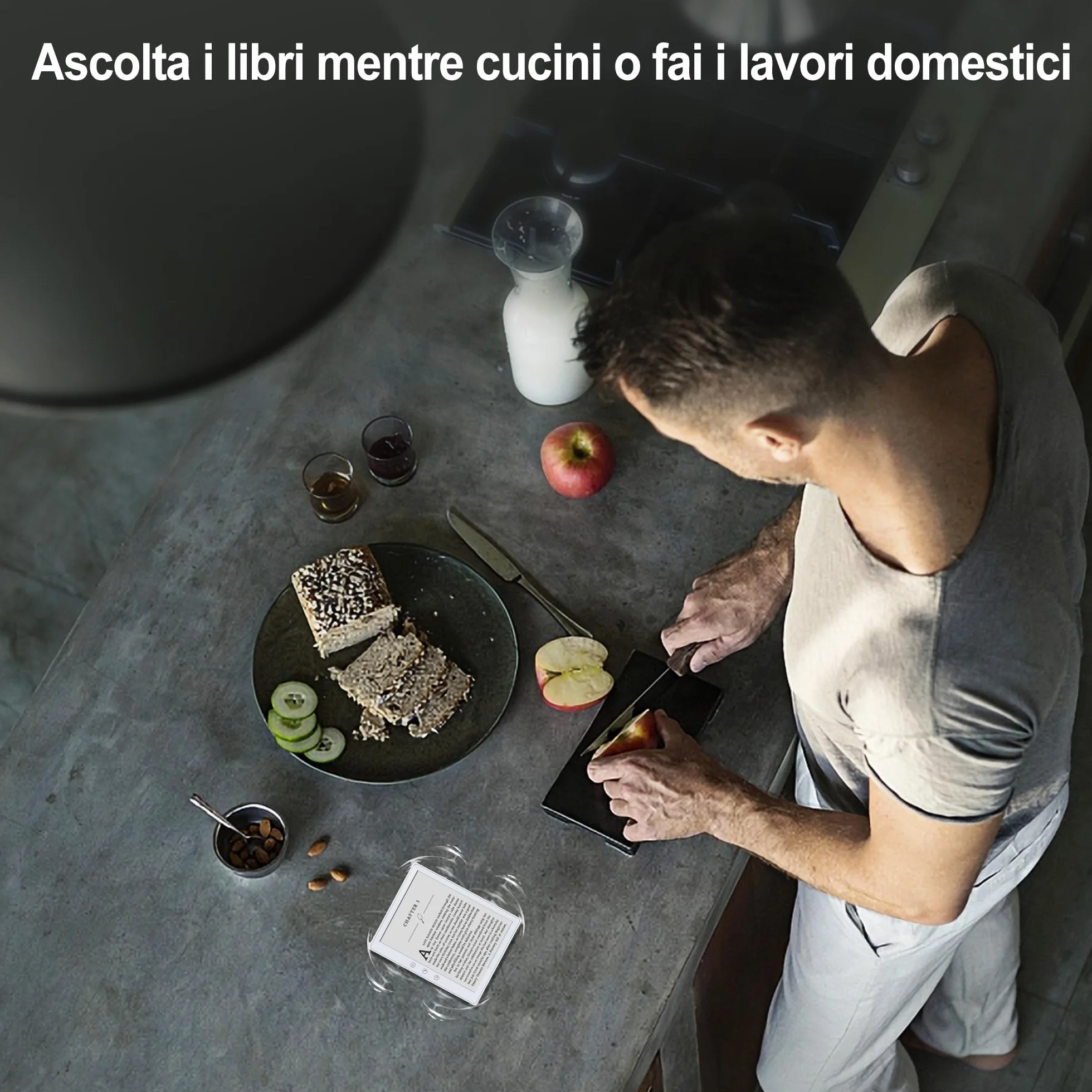 Veidoo 5.8 Pollici Lettore di Libri Elettronici, Schermo Tattile HD, Carta E-Ink, 32GB ROM, WiFi, Bianco
