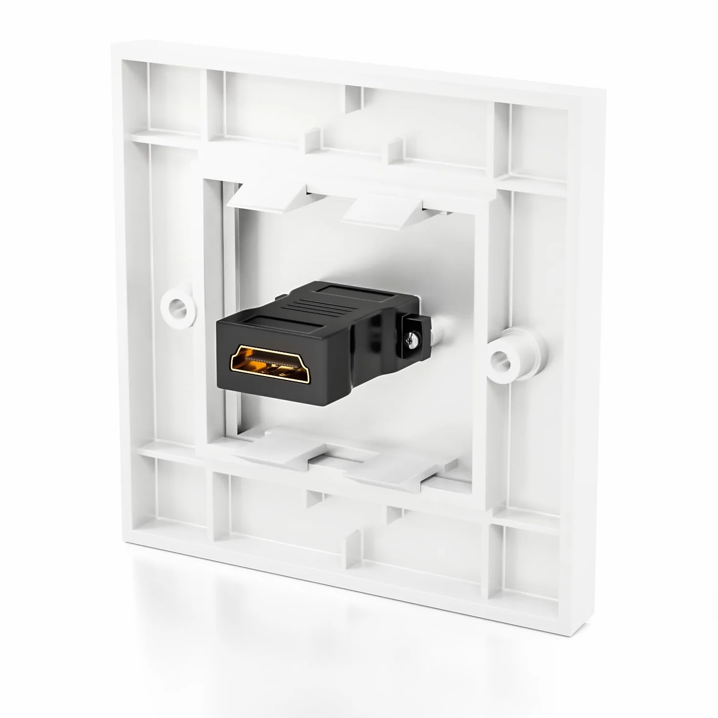 deleyCON HDMI Presa Murale 80x80mm Bianco 4K 8K FULL HD eARC Alta Velocità