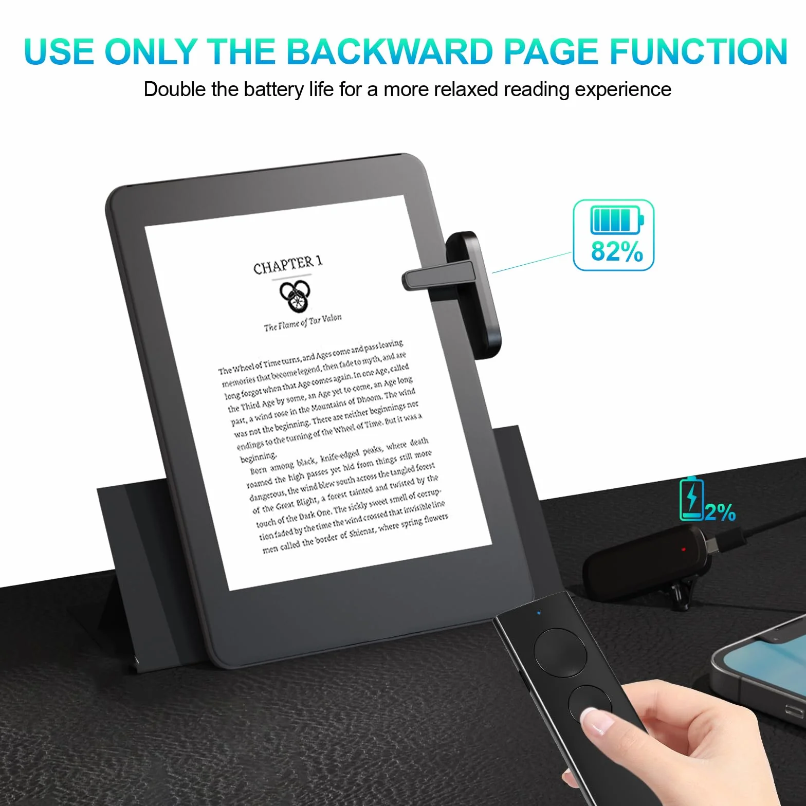Remote Page Turner avanti indietro per Kindle Paperwhite Oasis Kobo eReader