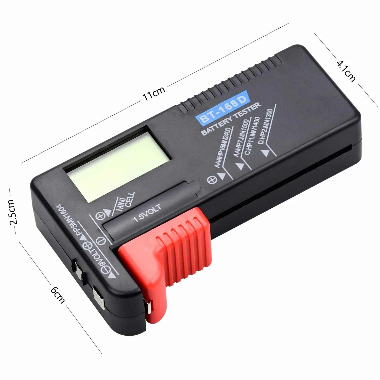 Tester per Batteria Digitali Portatile Universale con LCD Volt Checker