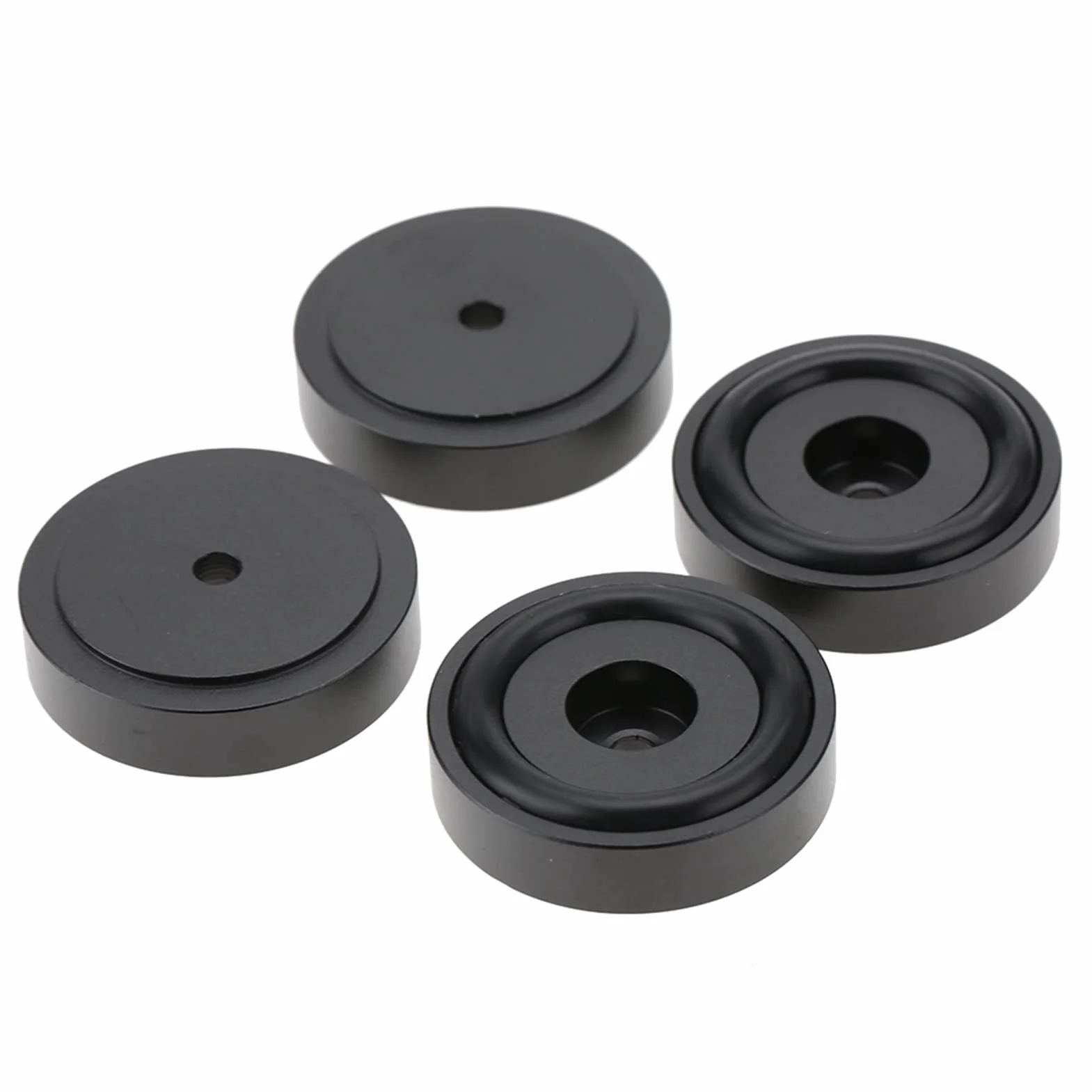 Amplificatore Piedini in Alluminio Anodizzato 4Pcs 40x10mm Nero