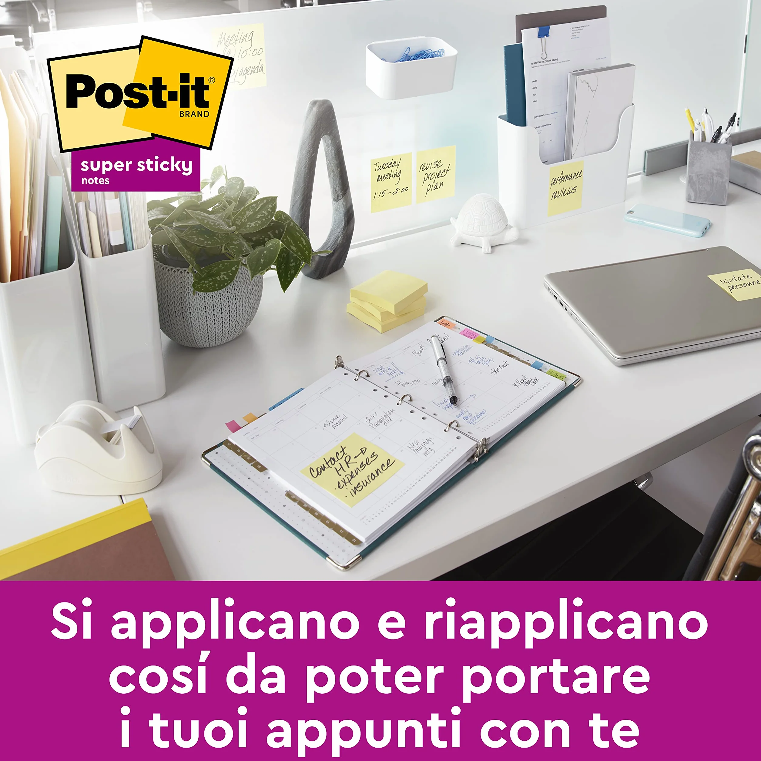 Post-It Foglietti Adesivi Super Sticky Canary Yellow 90 foglietti Giallo