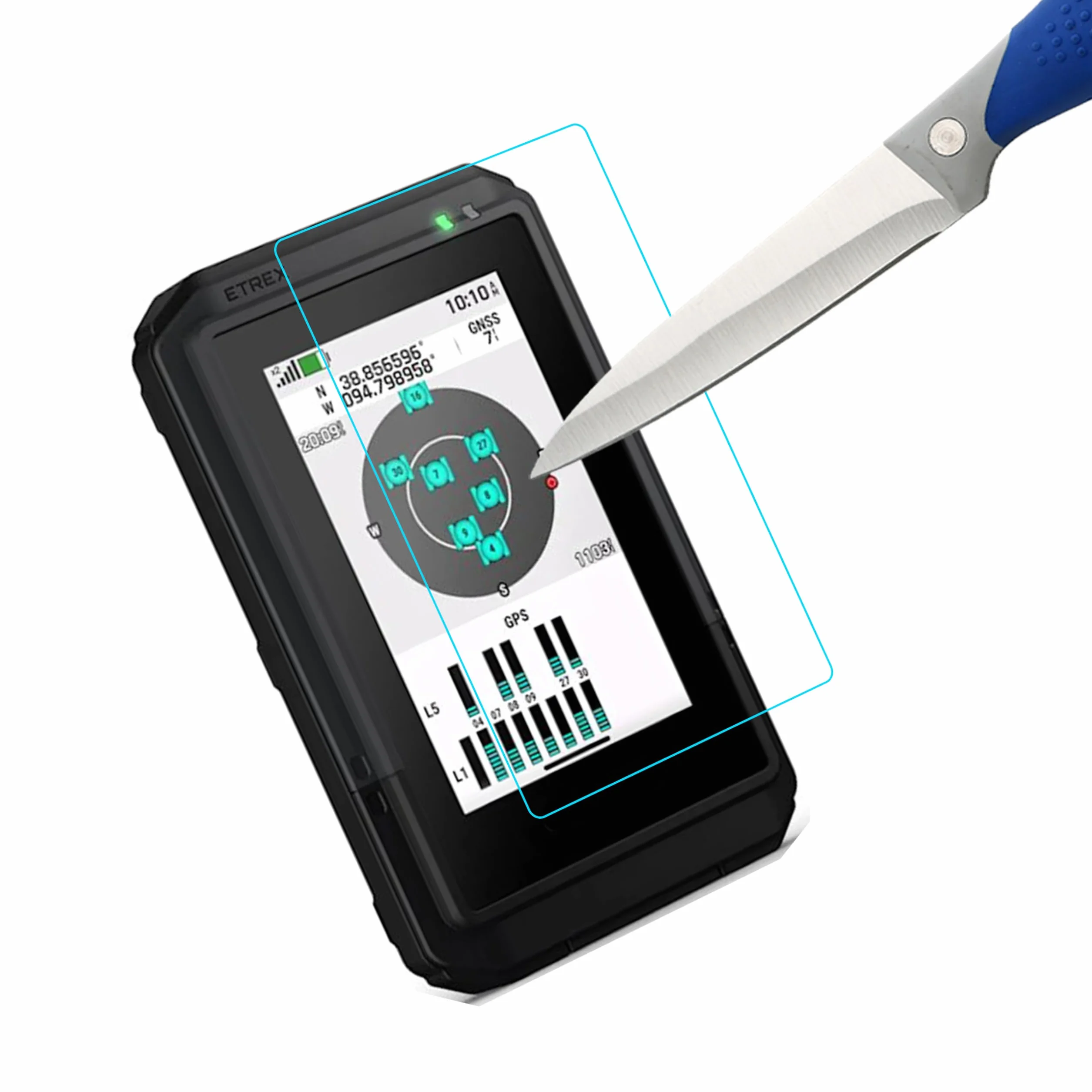 Mr.Shield Pellicola Protettiva Vetro Temperato 9H per Garmin eTrex Touch 3 Pezzi