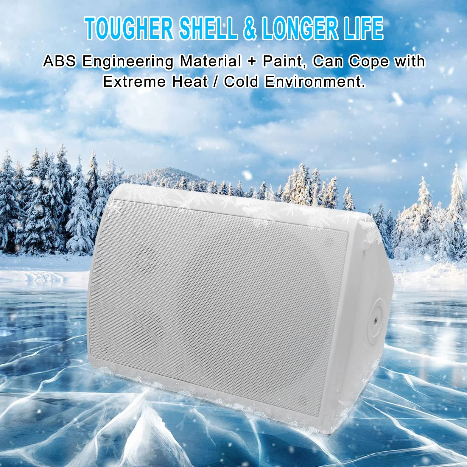 Herdio 600W 6,5" Bluetooth Altoparlanti da esterno 4 pezzi bianco