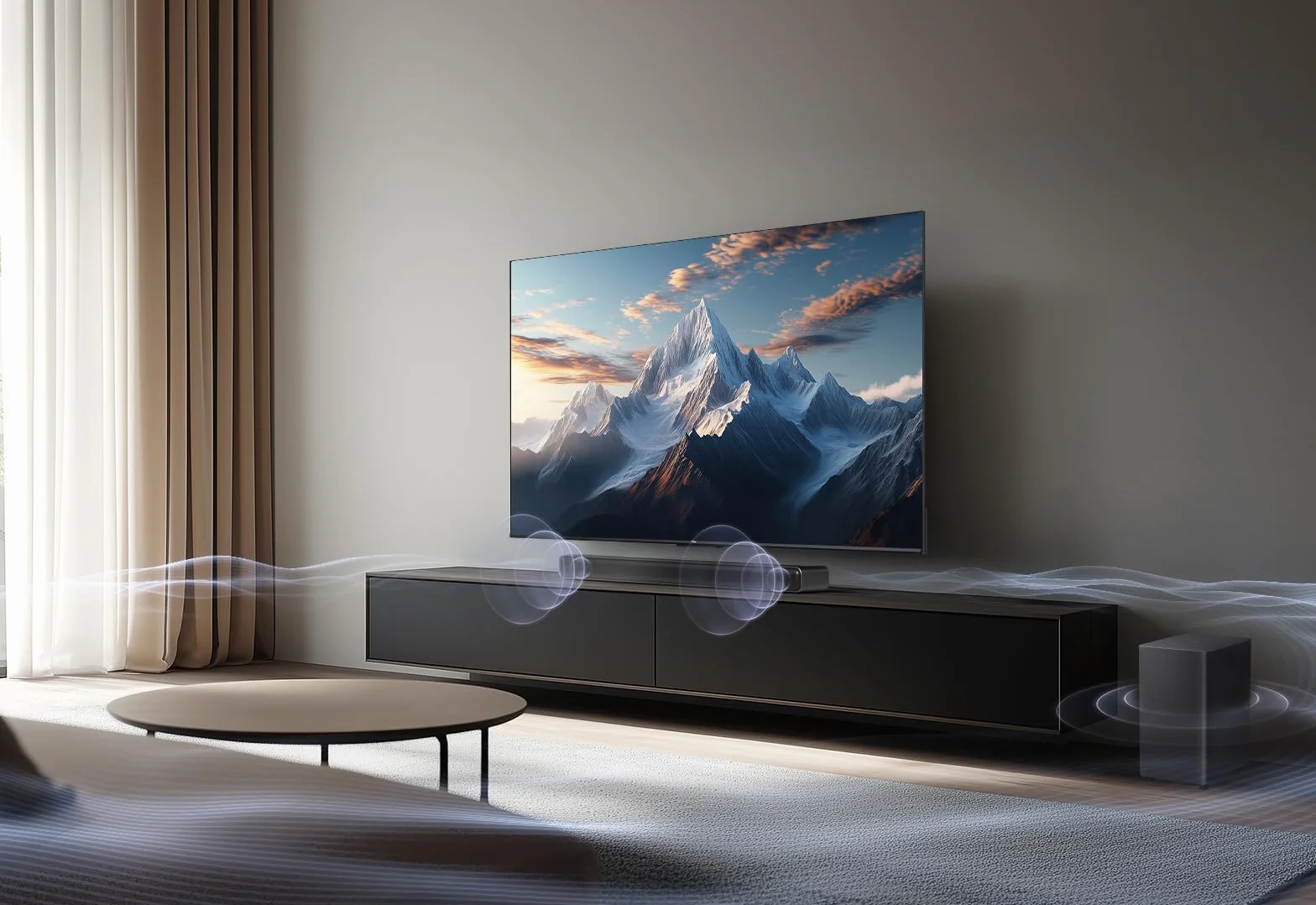 TCL S55HE Soundbar 2.1 220W Dolby Atmos DTS Virtual:X wireless subwoofer Bluetooth 5.3 HDMI eARC