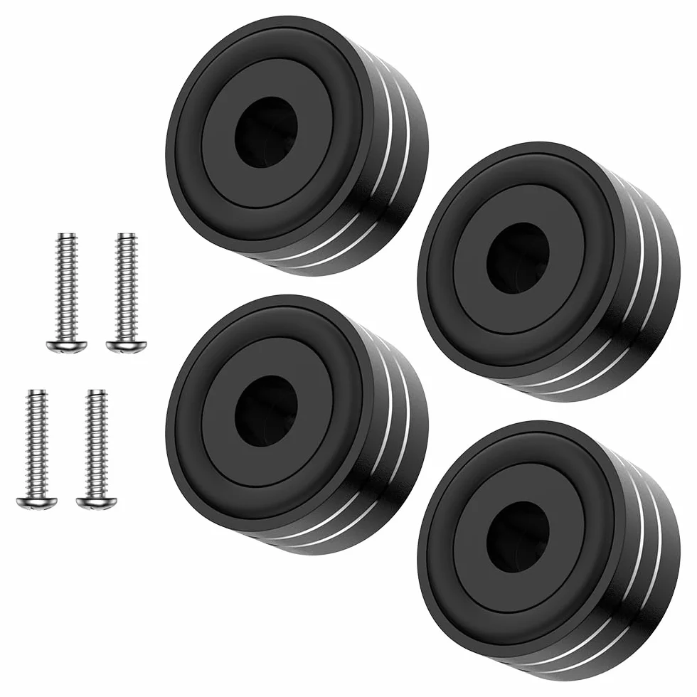 Tertullus 4 piedini per altoparlanti HiFi 40 mm × 20 mm alluminio M4 nero
