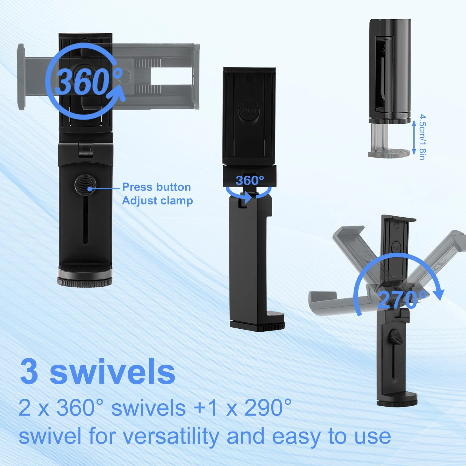 BOXOB Supporto Universale per Tablet da Aereo Regolabile 360° Compatibile iPad Galaxy Tabs 3,15-12,4 Pollici